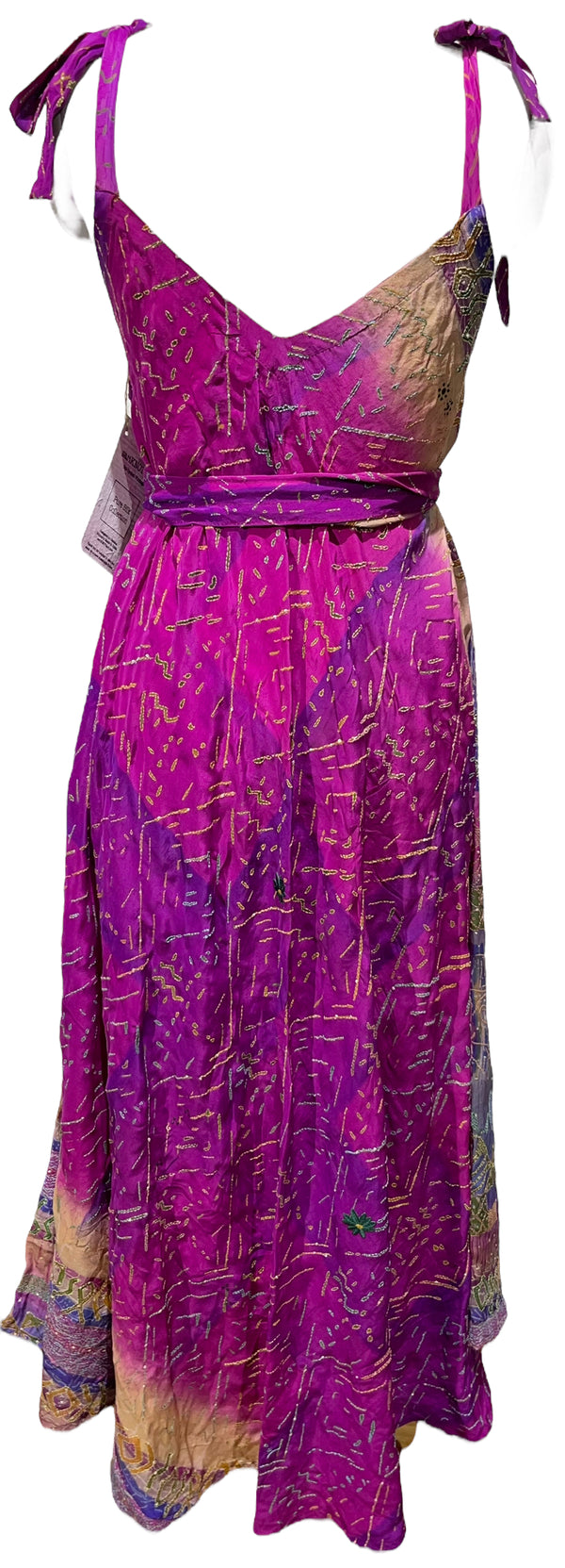 PRC3283 Avatar Pure Silk Maxi Dress with Belt