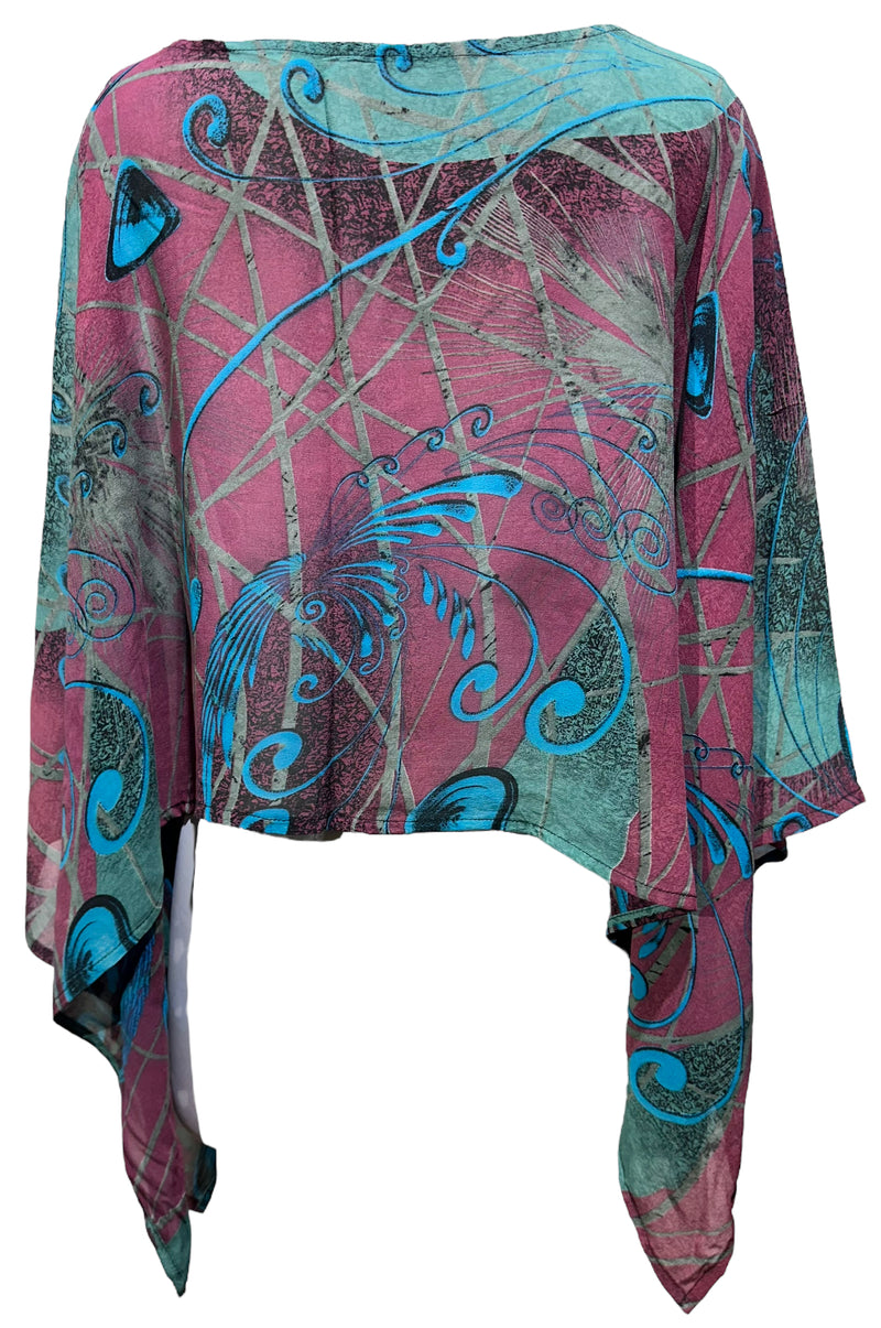 PRG4040 Sheer Avatar Pure Silk Capelet Poncho