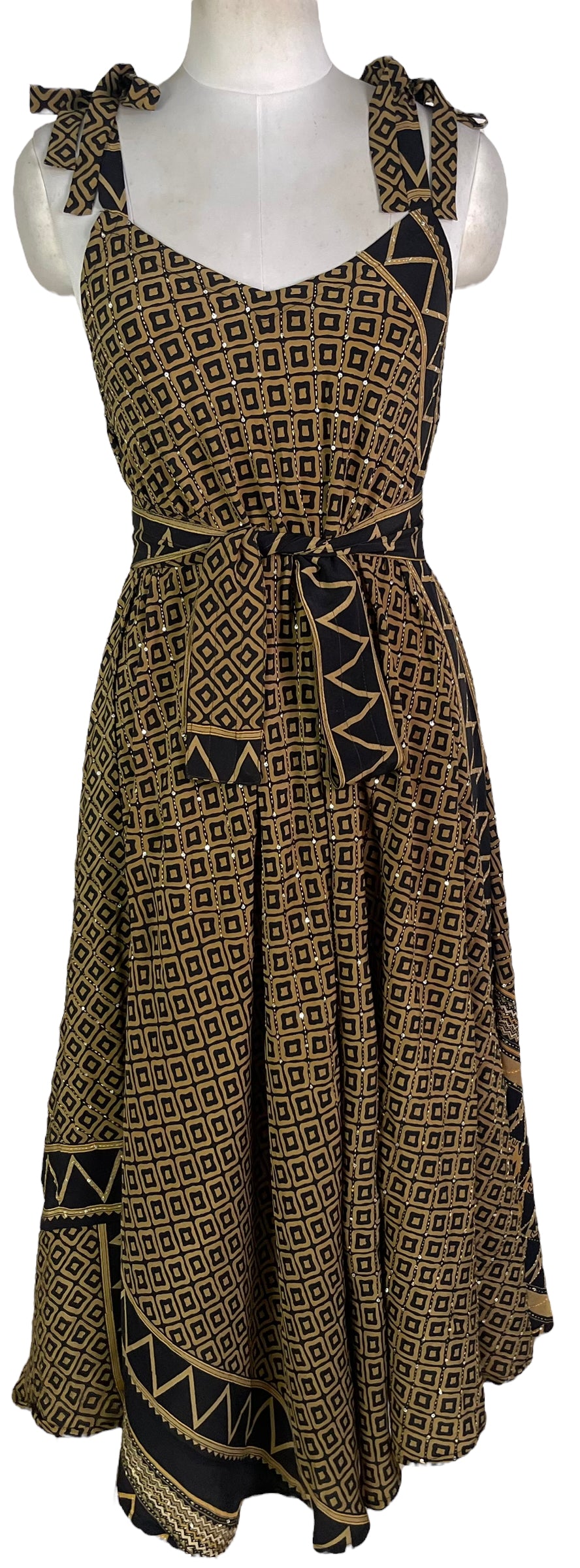 PRC6588 Avatar Pure Silk Maxi Dress with Belt