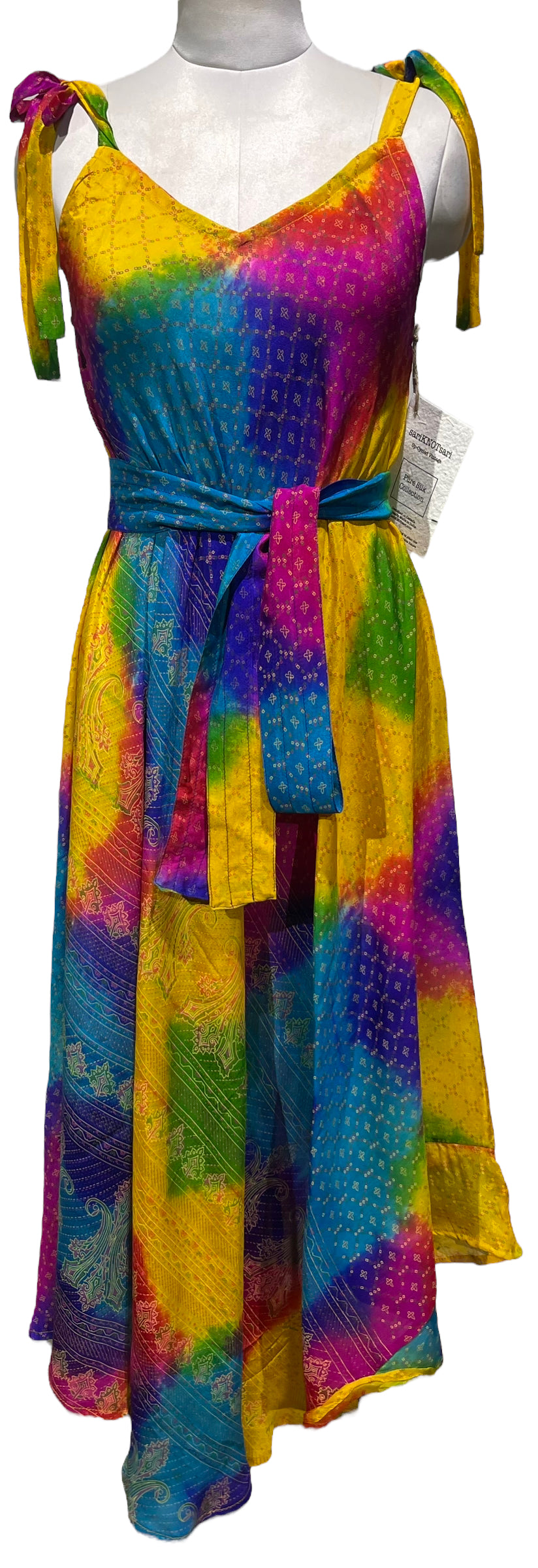 PRC4363 Avatar Pure Silk Maxi Dress with Belt