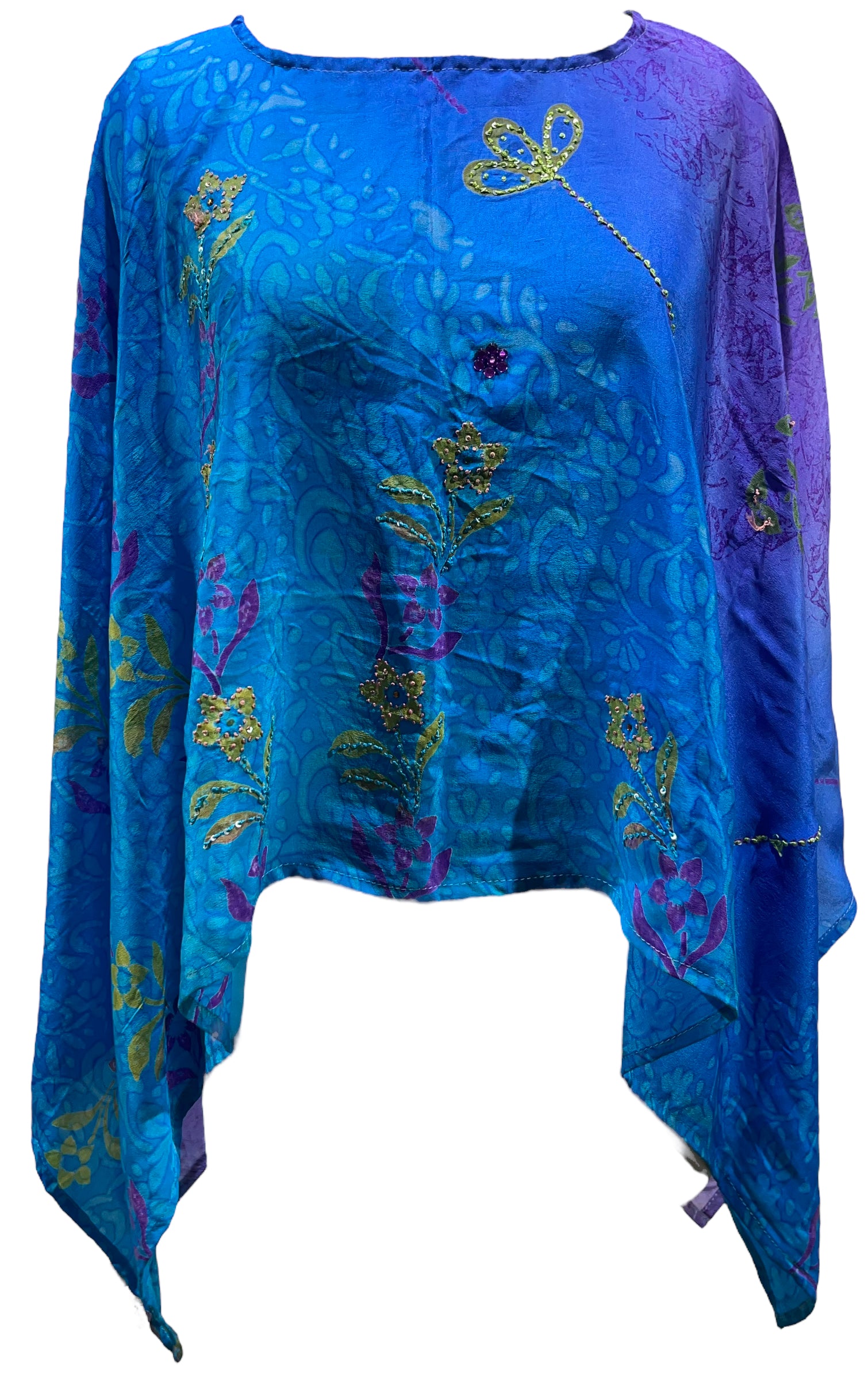 PRC5011  Pure Silk Wabi Sabi Capelet Poncho