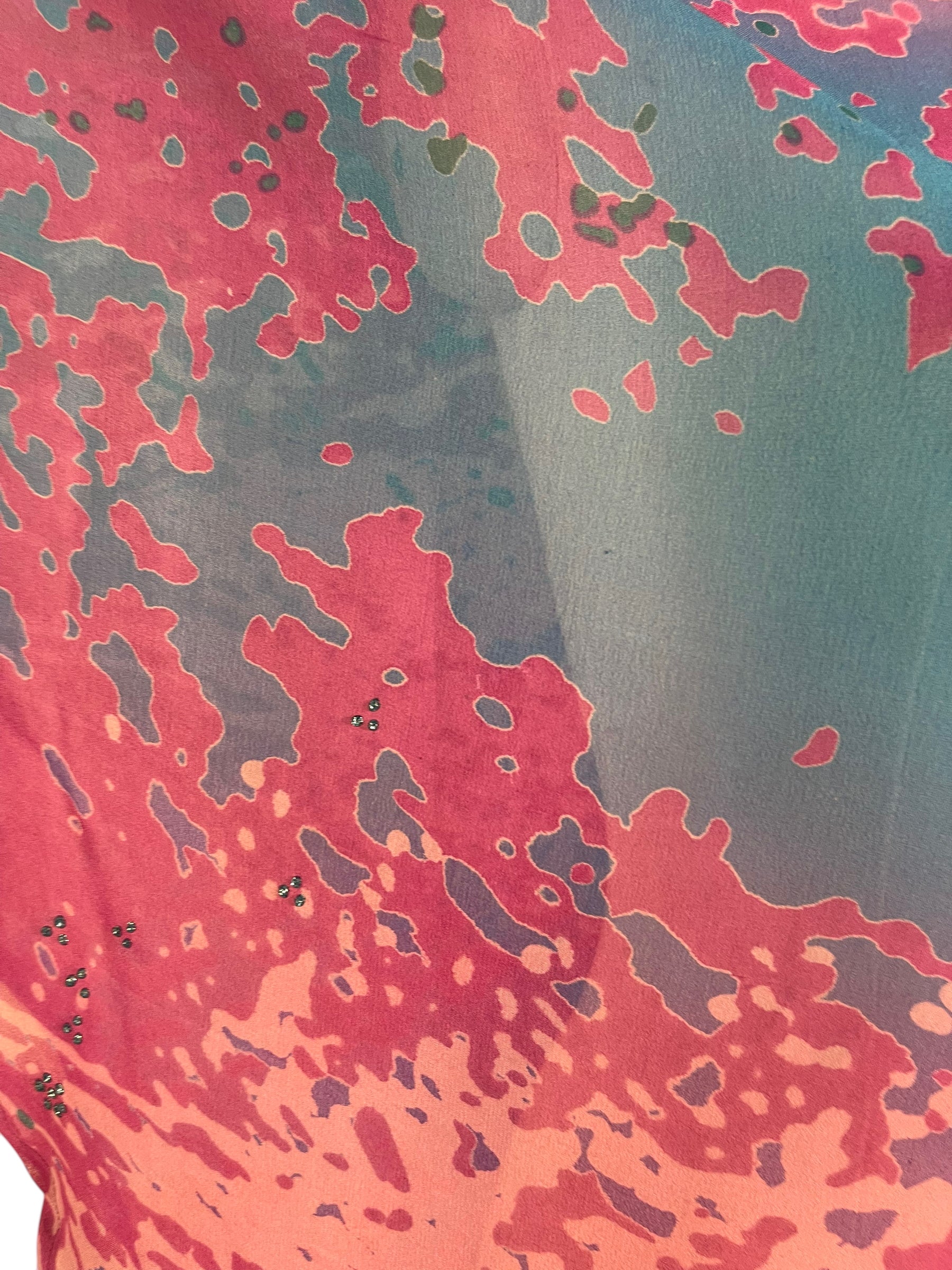 LADY LUCK PRG6509 Sheer Avatar Pure Silk Waterfall Top