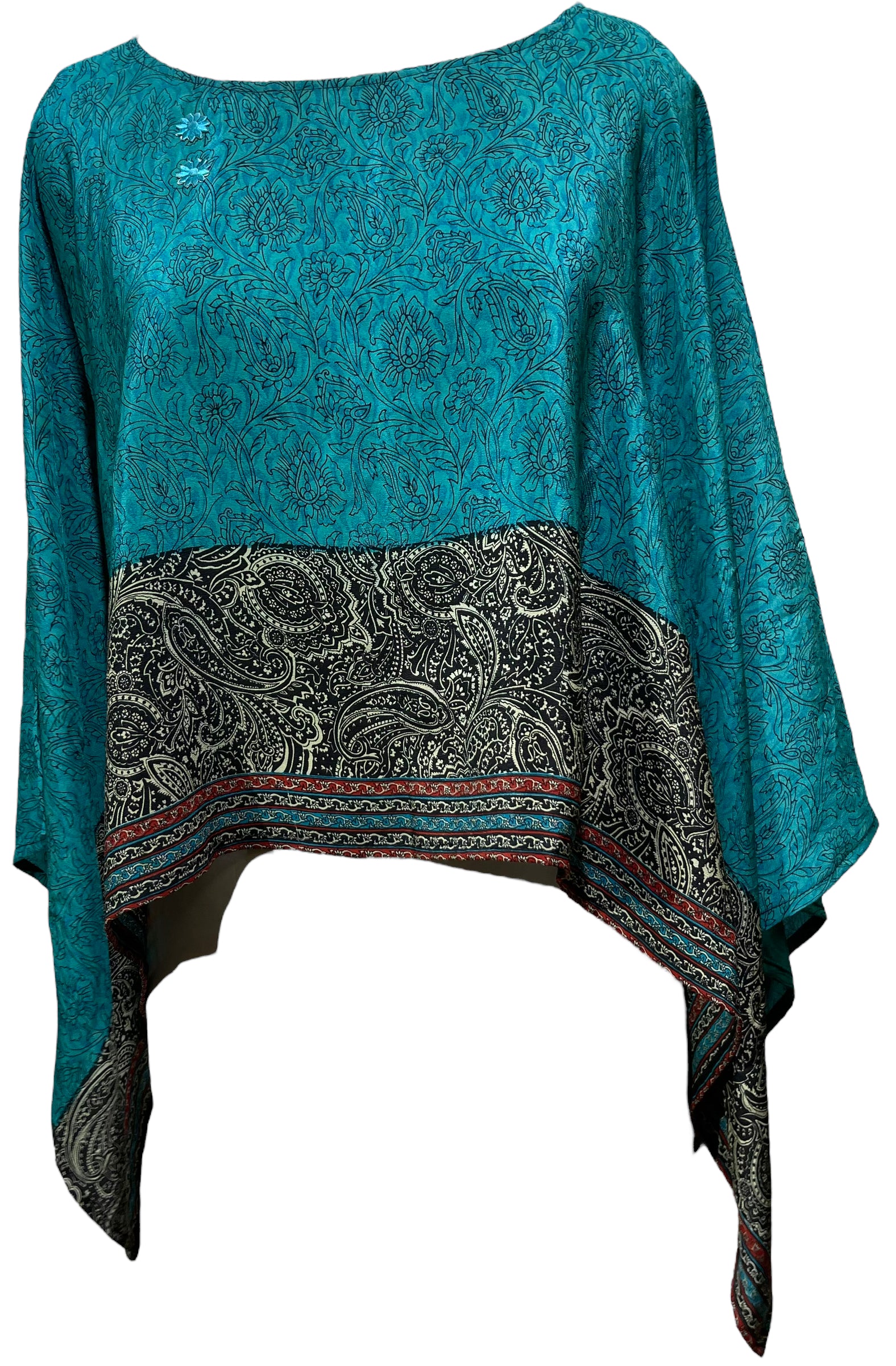 PRC4762 Avatar Pure Silk Capelet Poncho