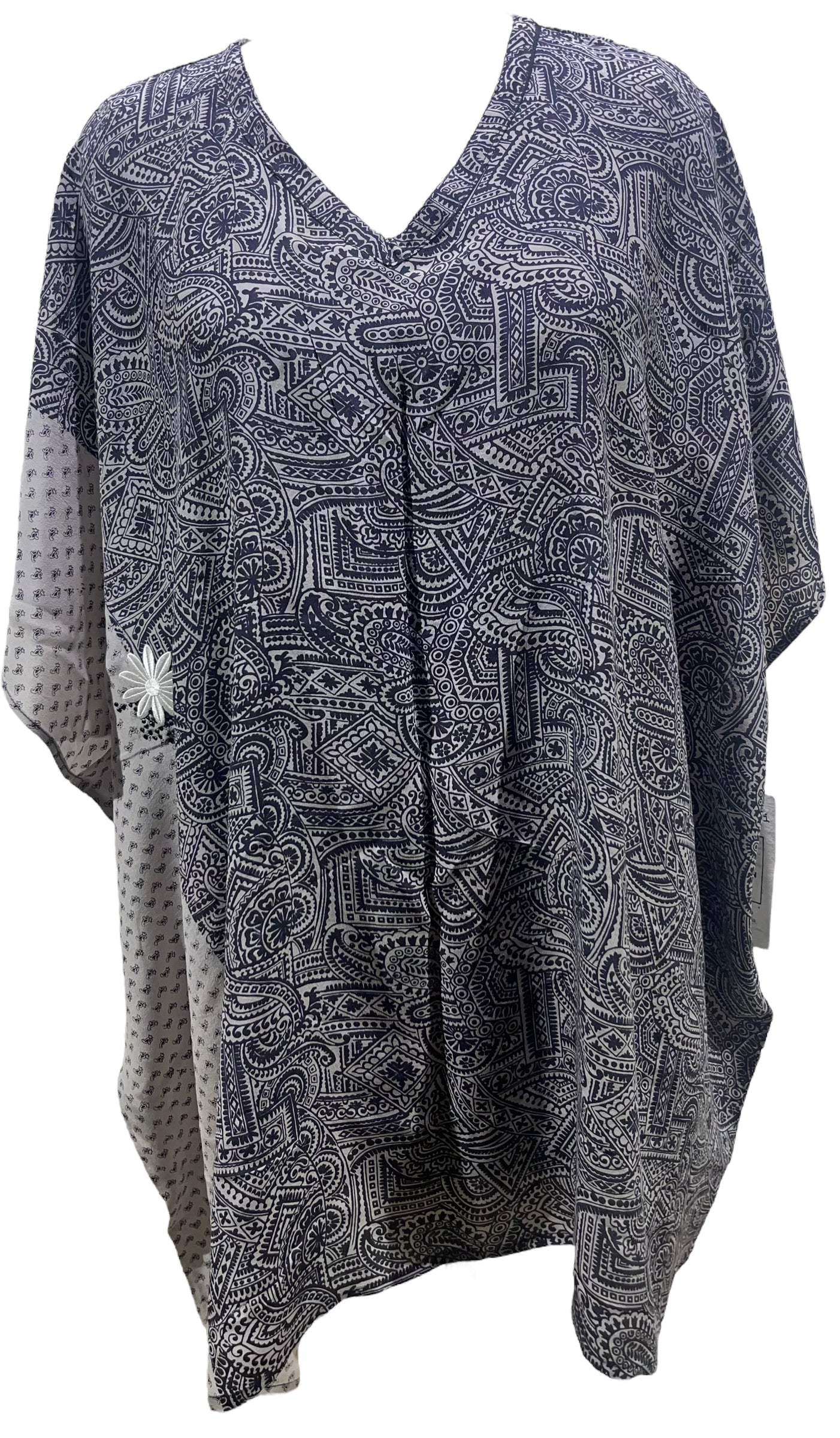 PRC5412 Avatar Pure Silk Short Kaftan Tunic