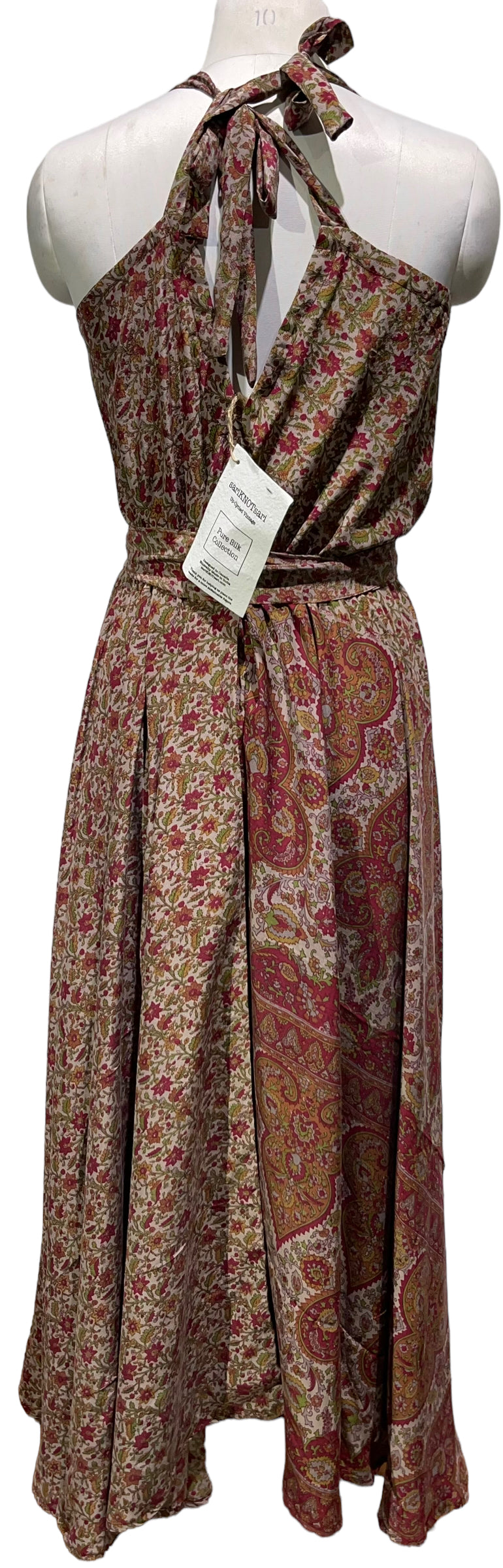 PRC4395  Nirvana Pure Silk Maxi Dress with Belt