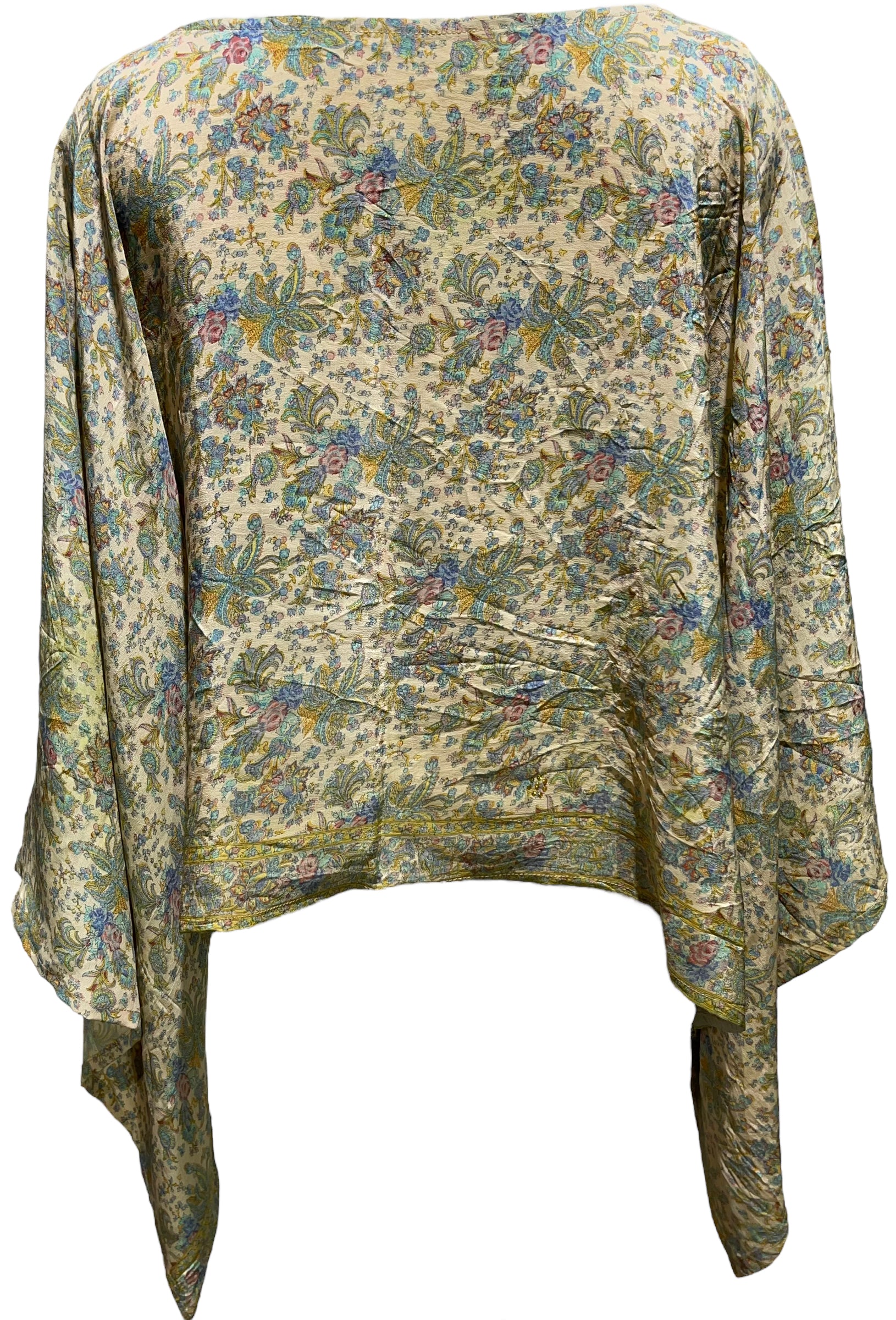 PRC3295 Avatar Pure Silk Kimono-Sleeved Top