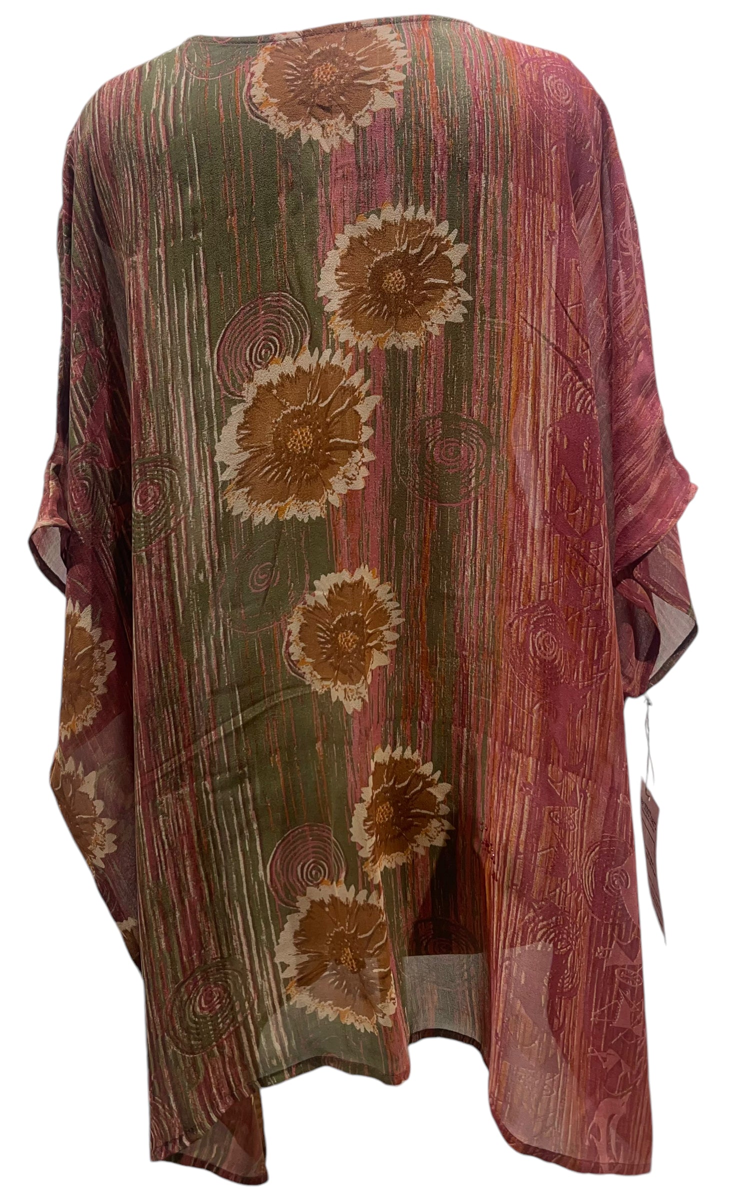 PRG5433 Sheer Avatar Pure Silk Short Kaftan Tunic