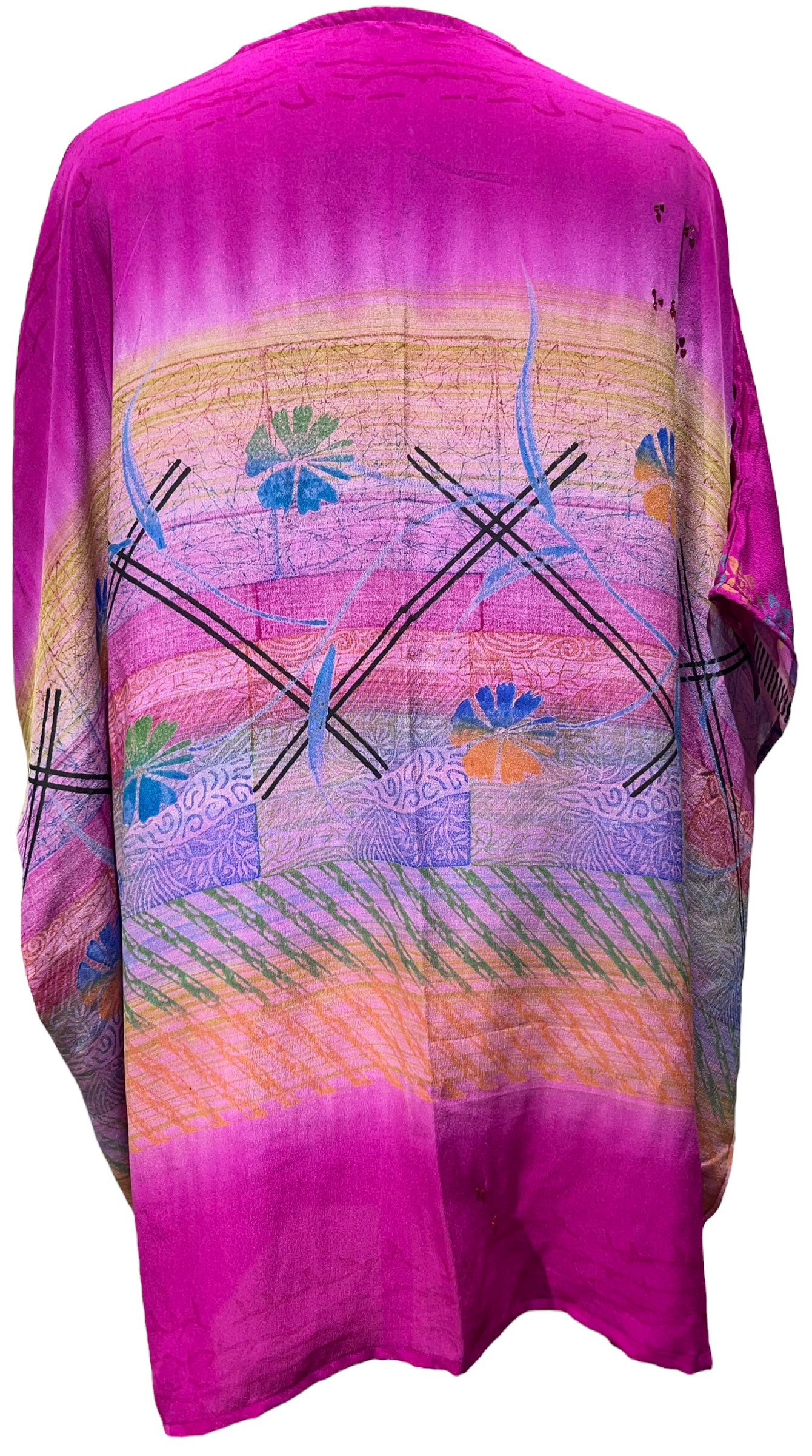 PRC5022 Wabi Sabi Pure Silk Short Kaftan Tunic