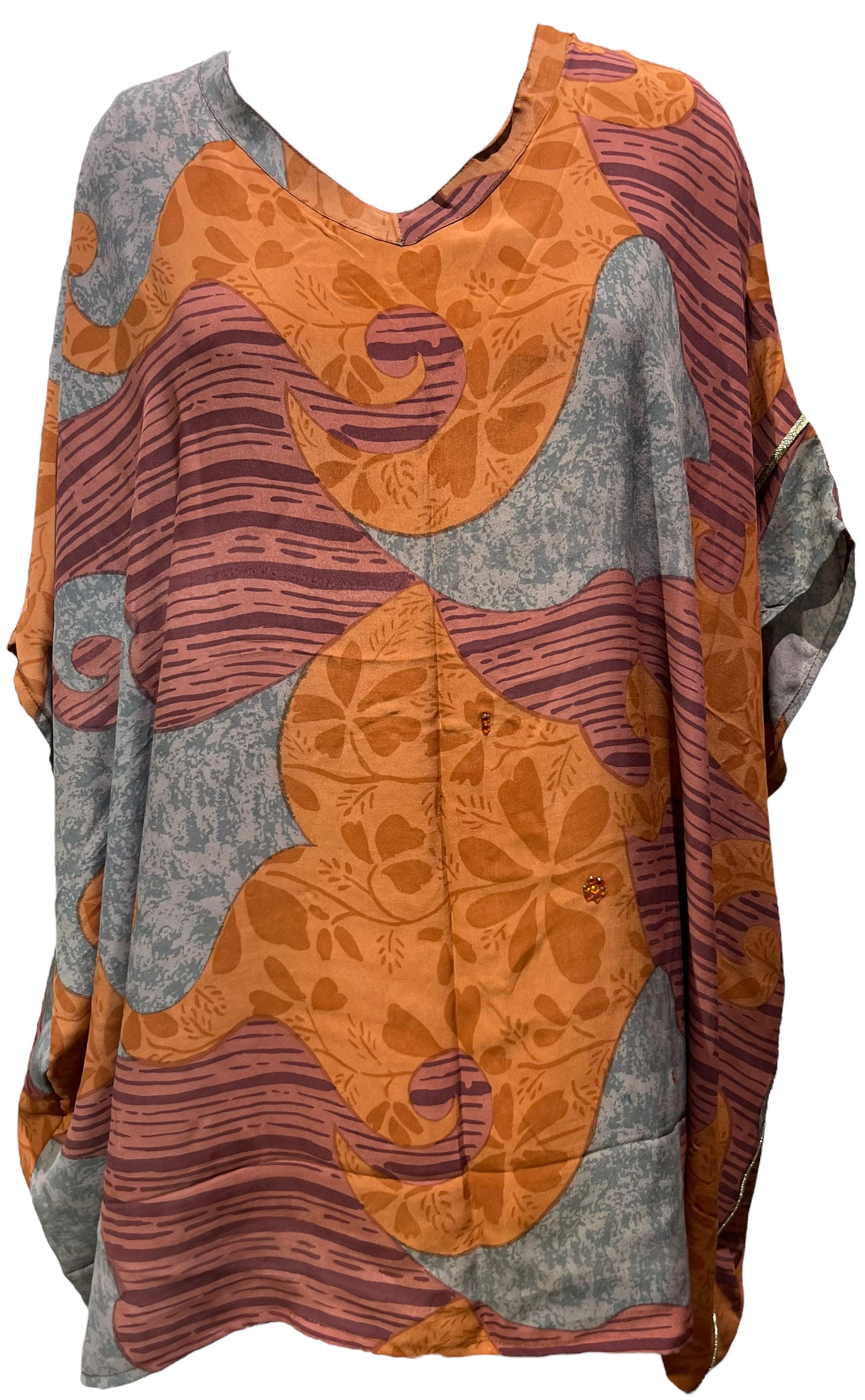 PRC5023 Avatar Pure Silk Short Kaftan Tunic