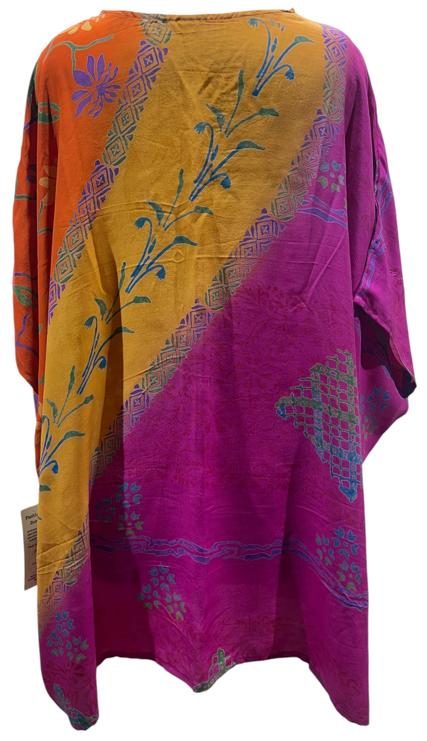 PRC5065 Wabi Sabi Pure Silk Short Kaftan Tunic