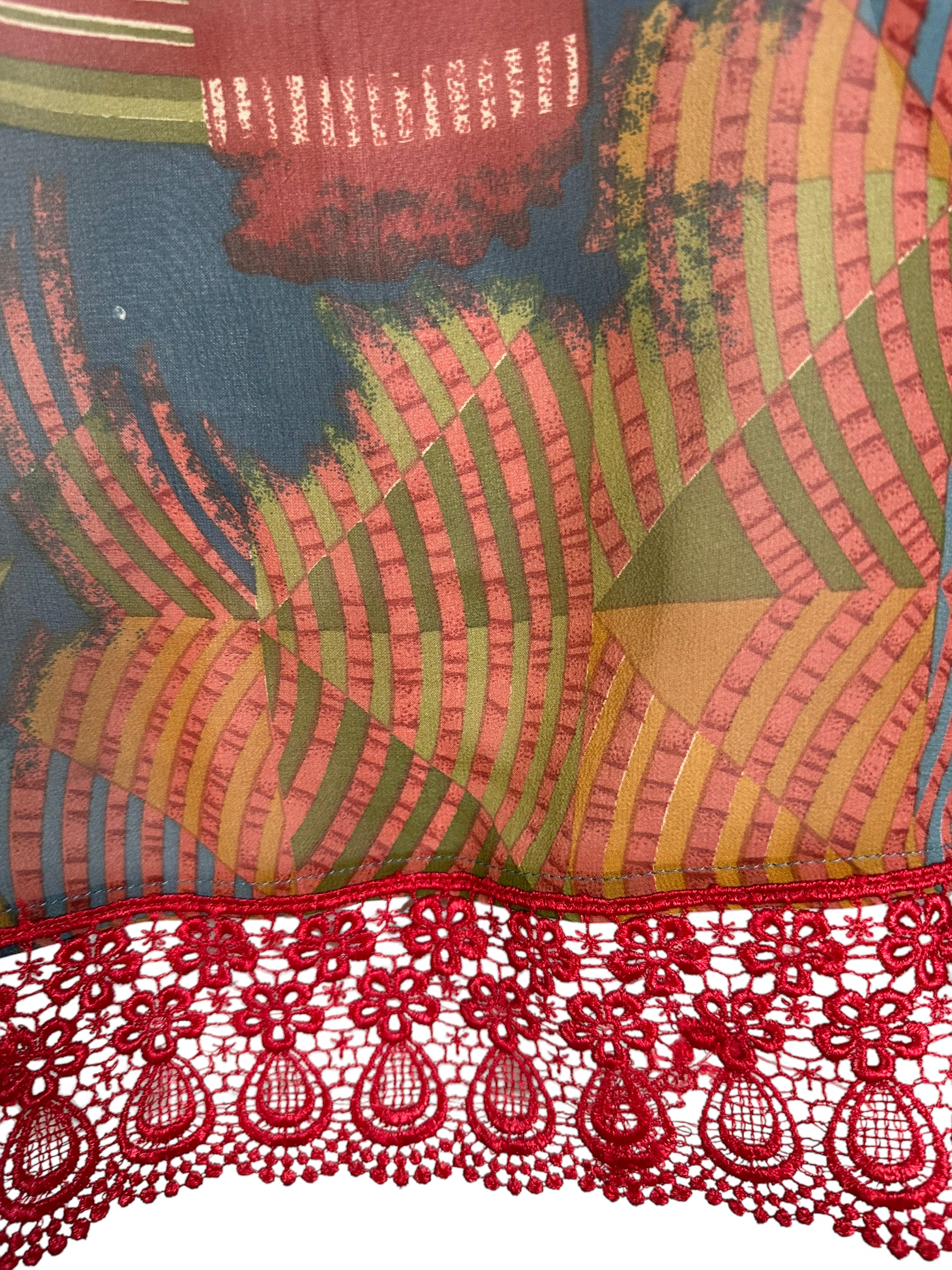 PRG6254 Sheer Avatar Pure Silk Side Slit Top