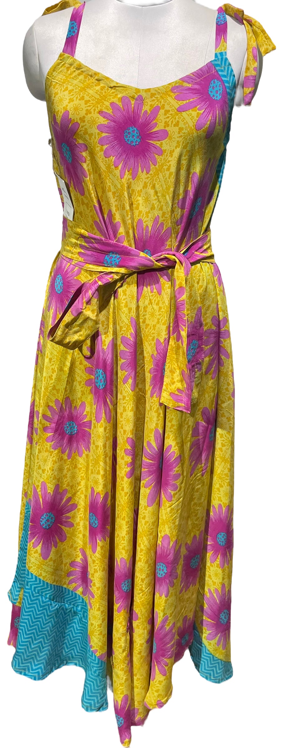 PRC5002 Avatar Pure Silk Maxi Dress with Belt