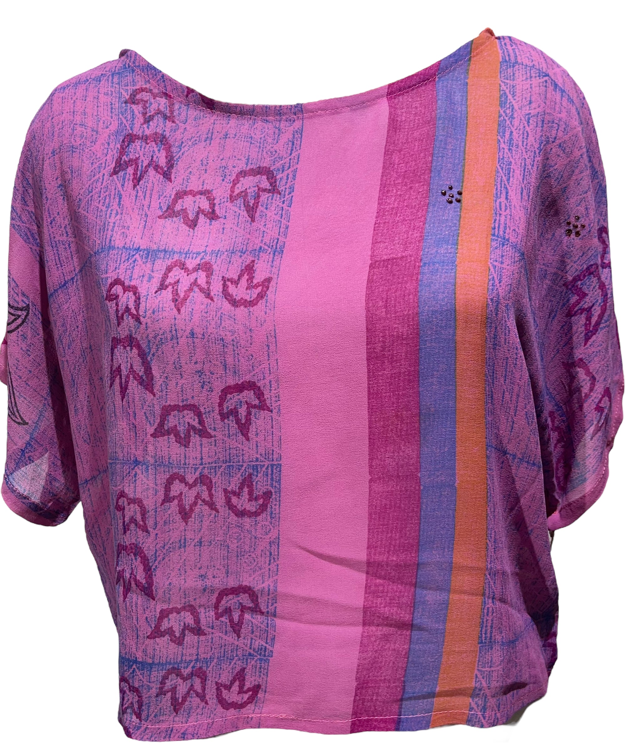 PRG4190 Sheer Avatar Pure Silk Boxy Top