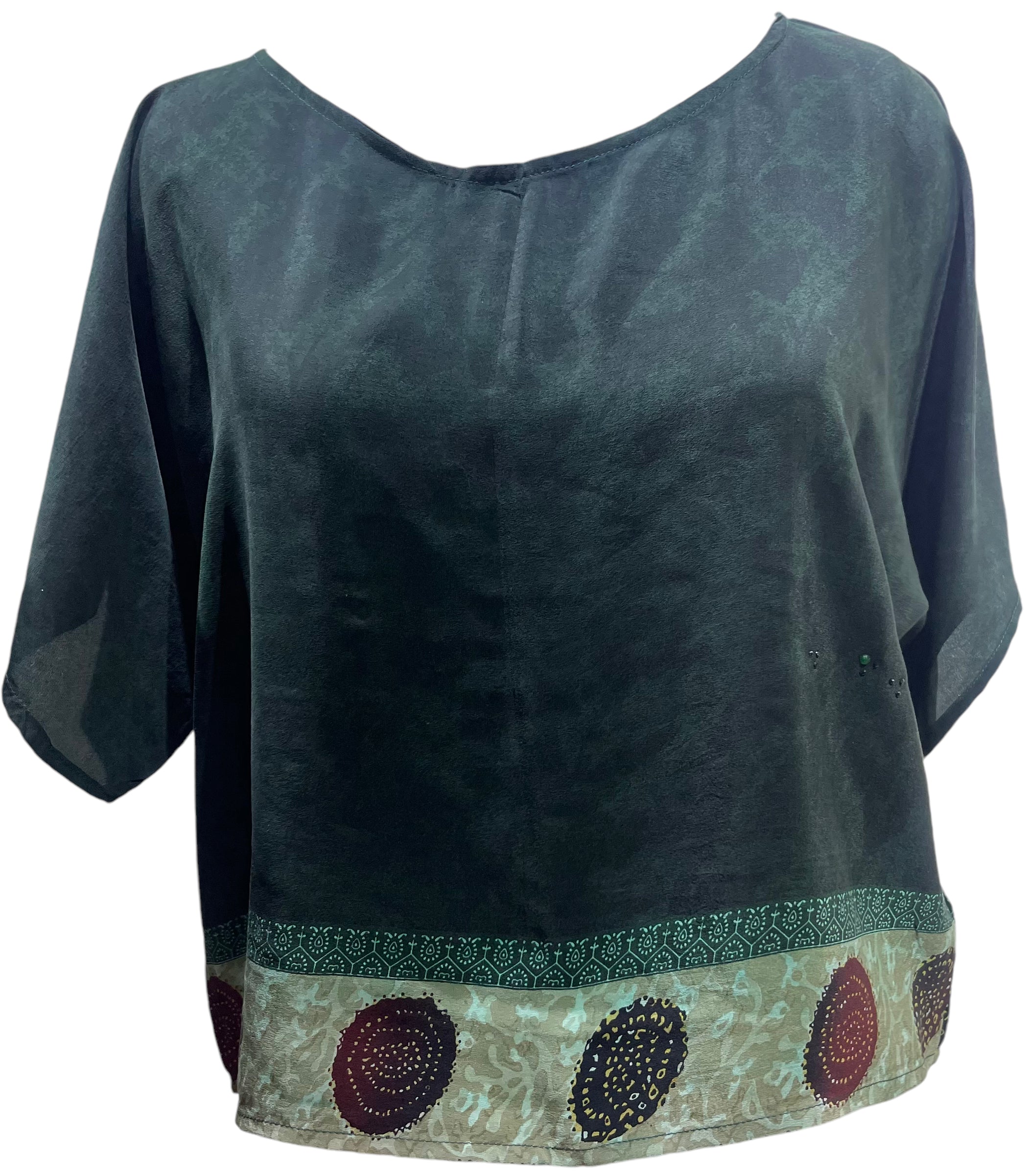 PRC5042 Avatar Pure Silk Boxy Top