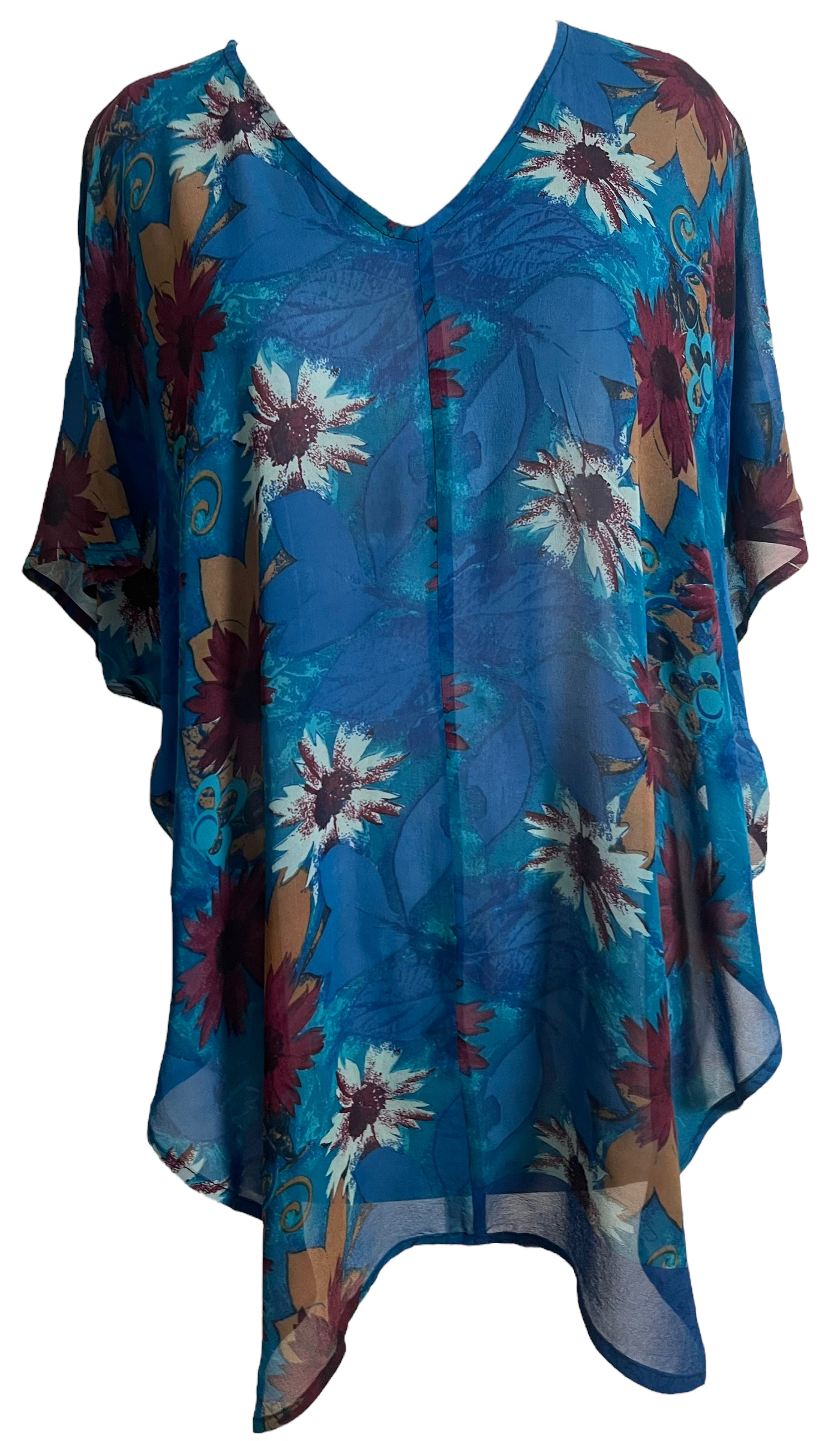 PRG5825 Sheer Wabi Sabi Pure Silk Waterfall Top