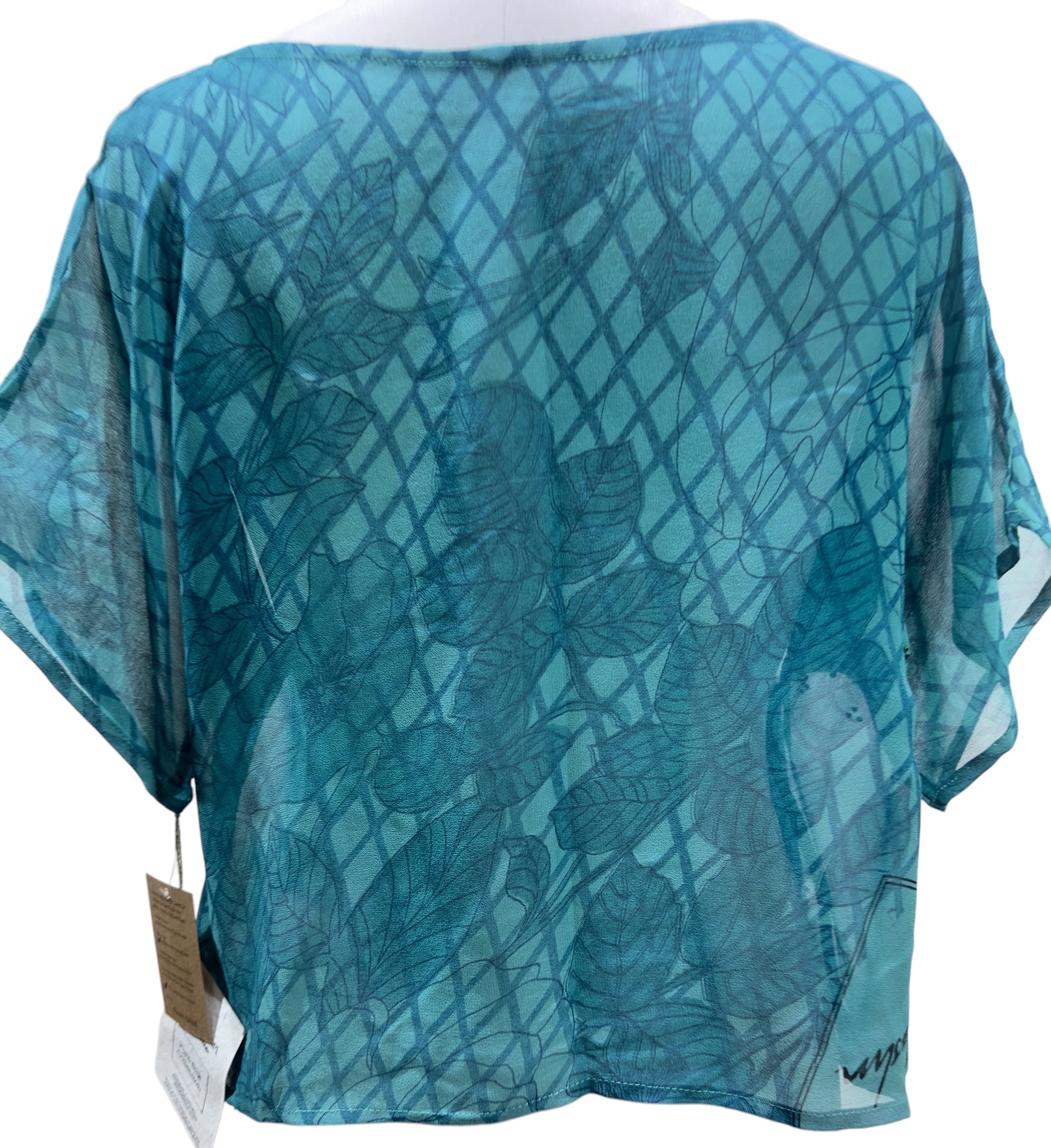 PRG4615 Sheer Wabi Sabi Pure Silk Boxy Top