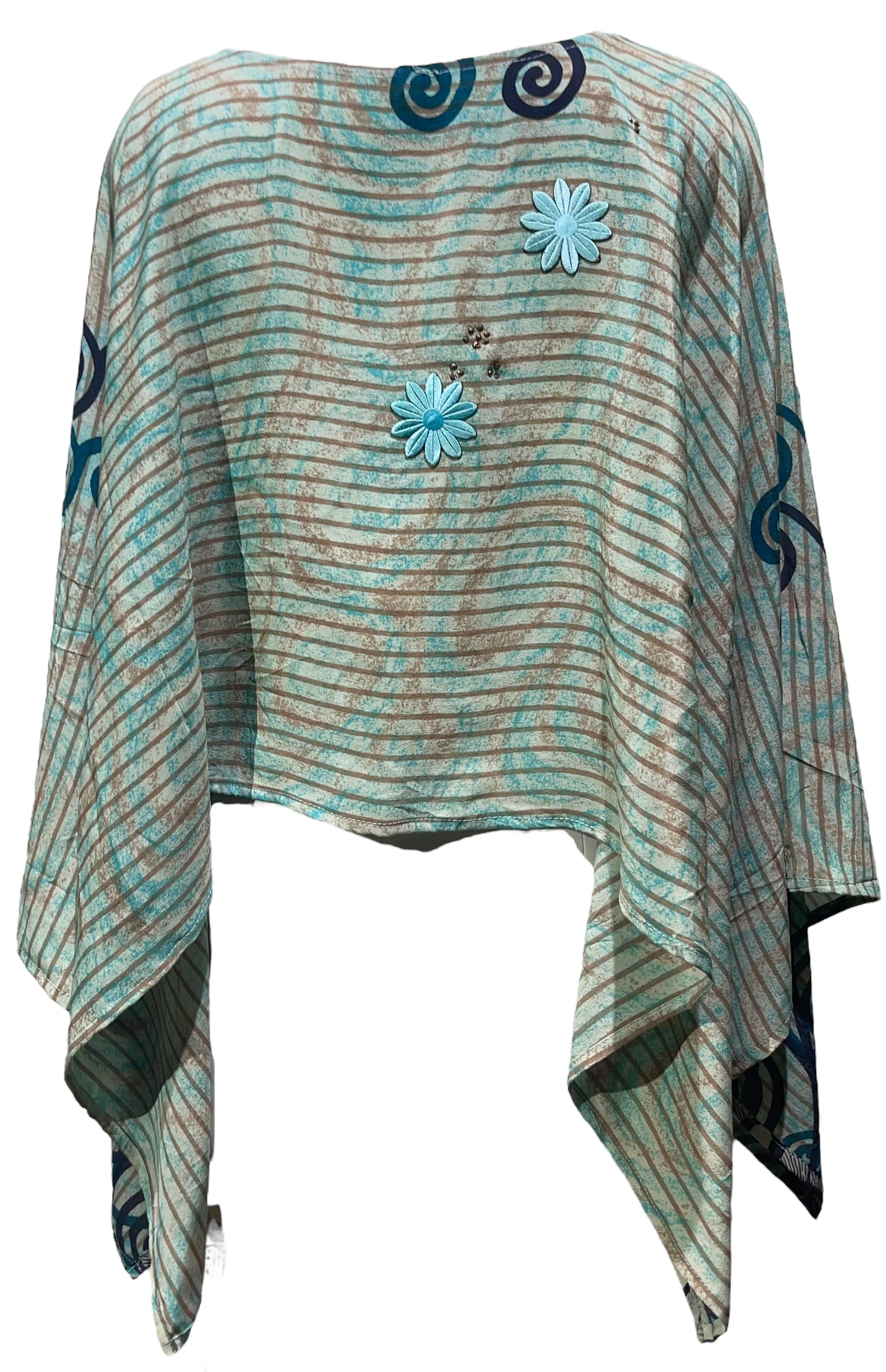 PRC4683 Wabi Sabi Pure Silk Capelet Poncho