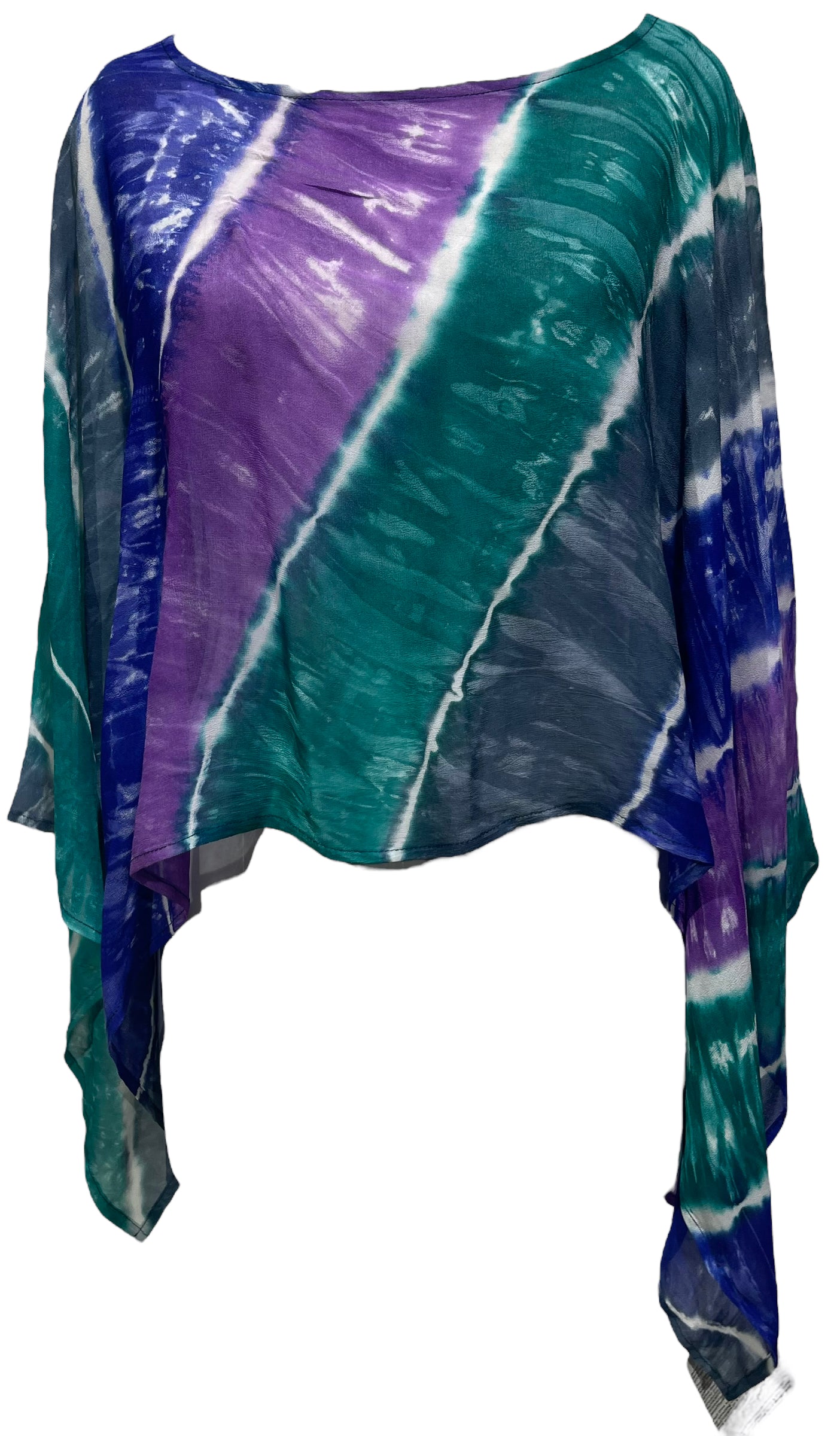 PRG4081 Sheer Avatar Pure Silk Capelet Poncho