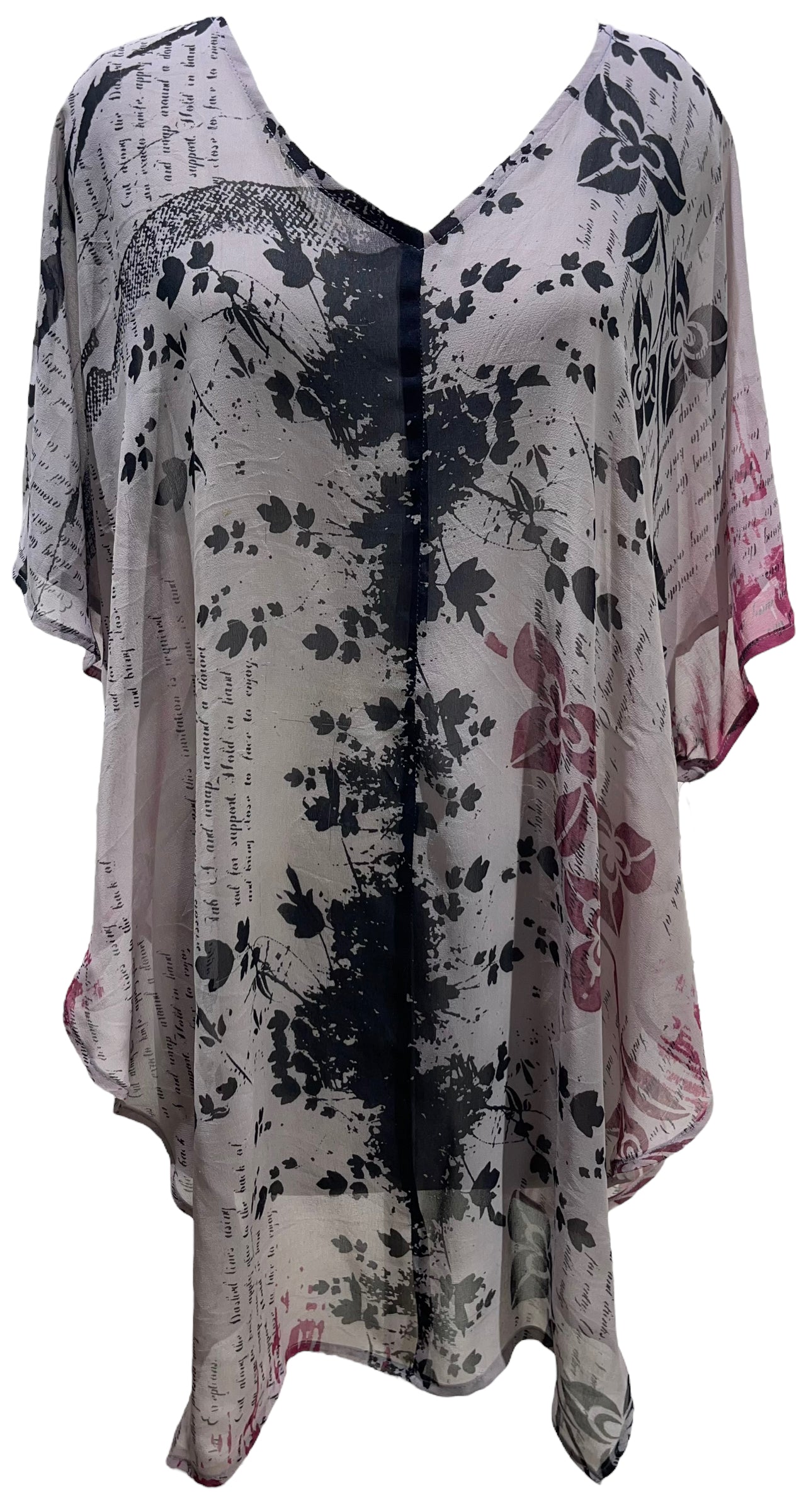 PRG5701 Sheer Wabi Sabi Pure Silk Waterfall Top