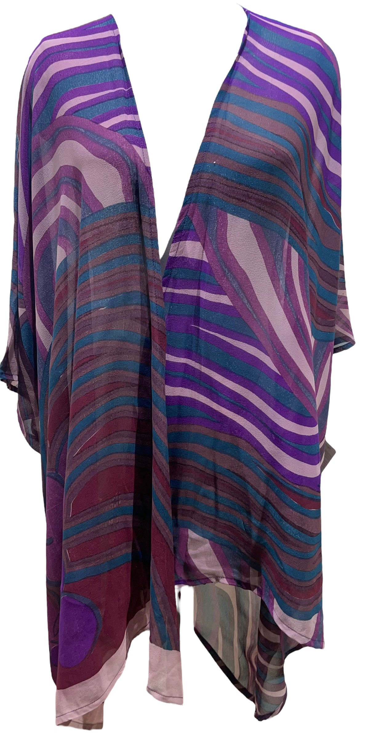 PRG5251 Sheer Avatar Pure Silk Cardigan