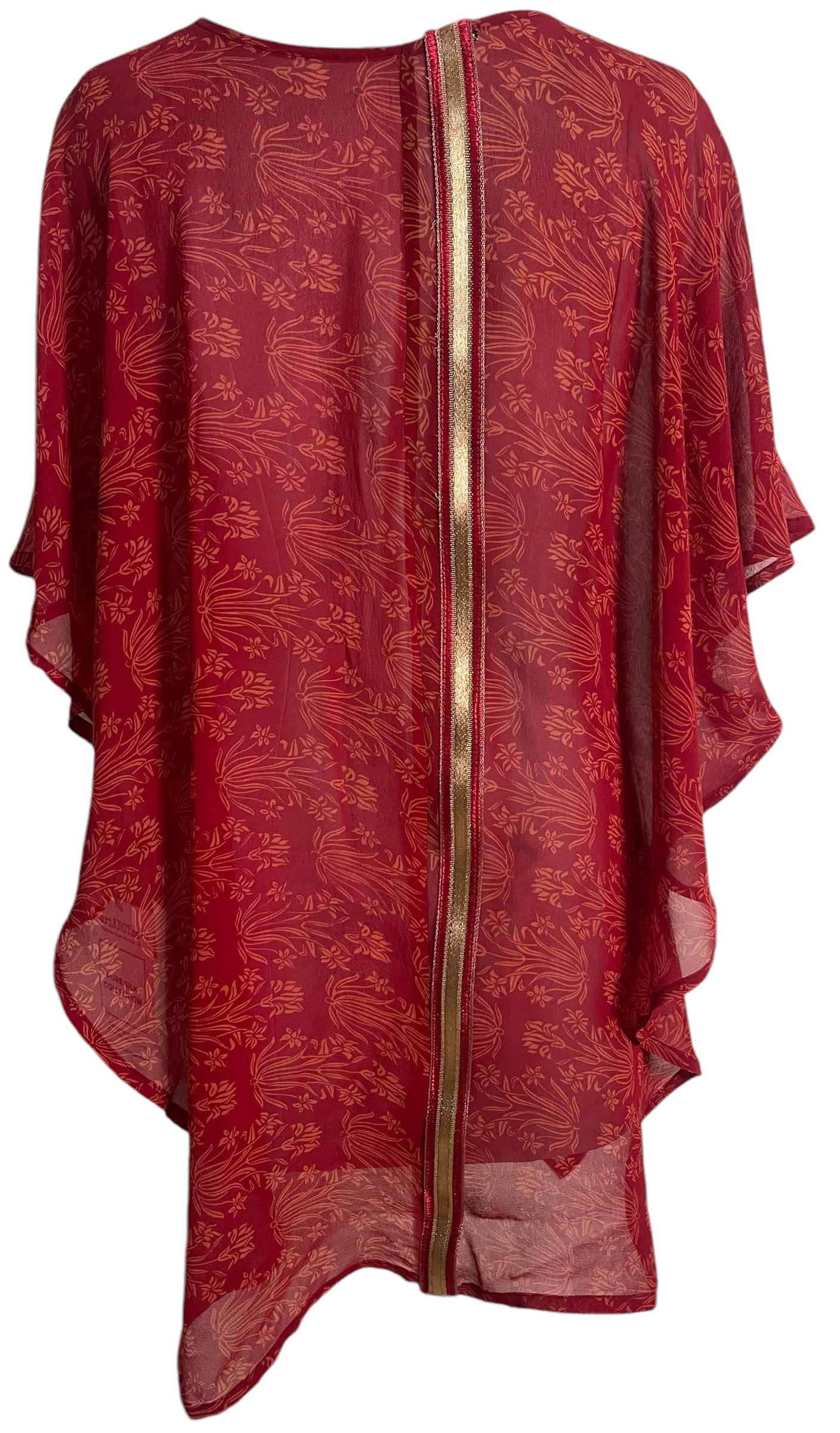 PRG5812 Sheer Wabi Sabi Pure Silk Waterfall Top