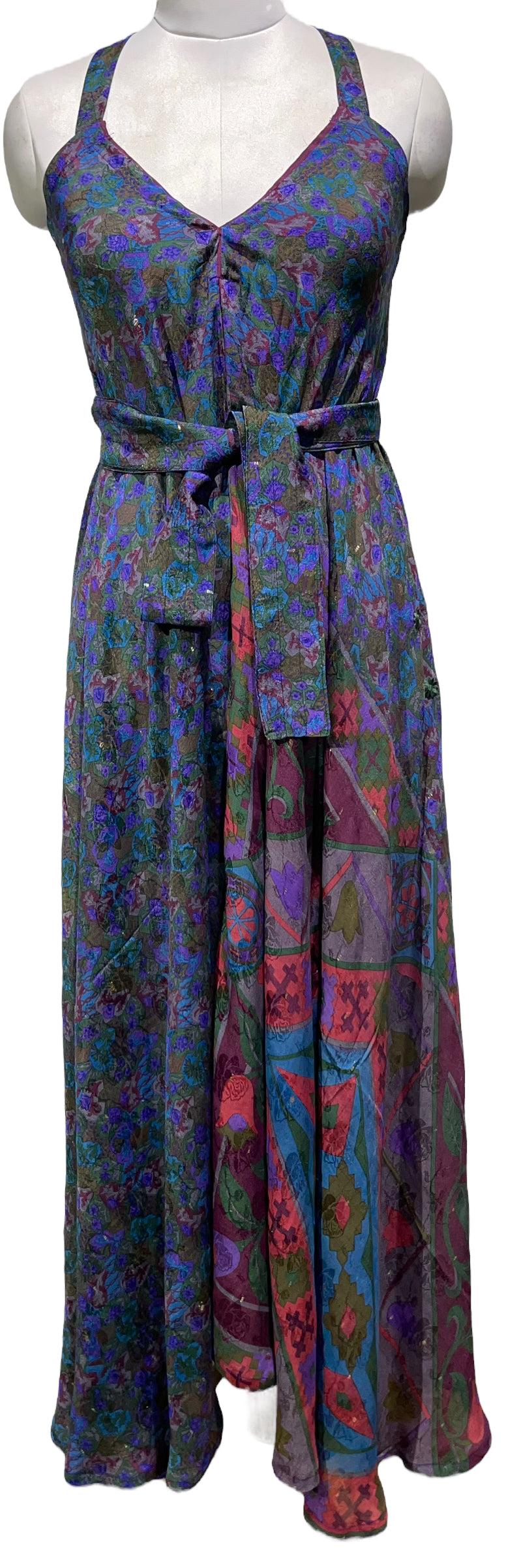 PRC4398 Avatar Pure Silk Maxi Dress with Belt