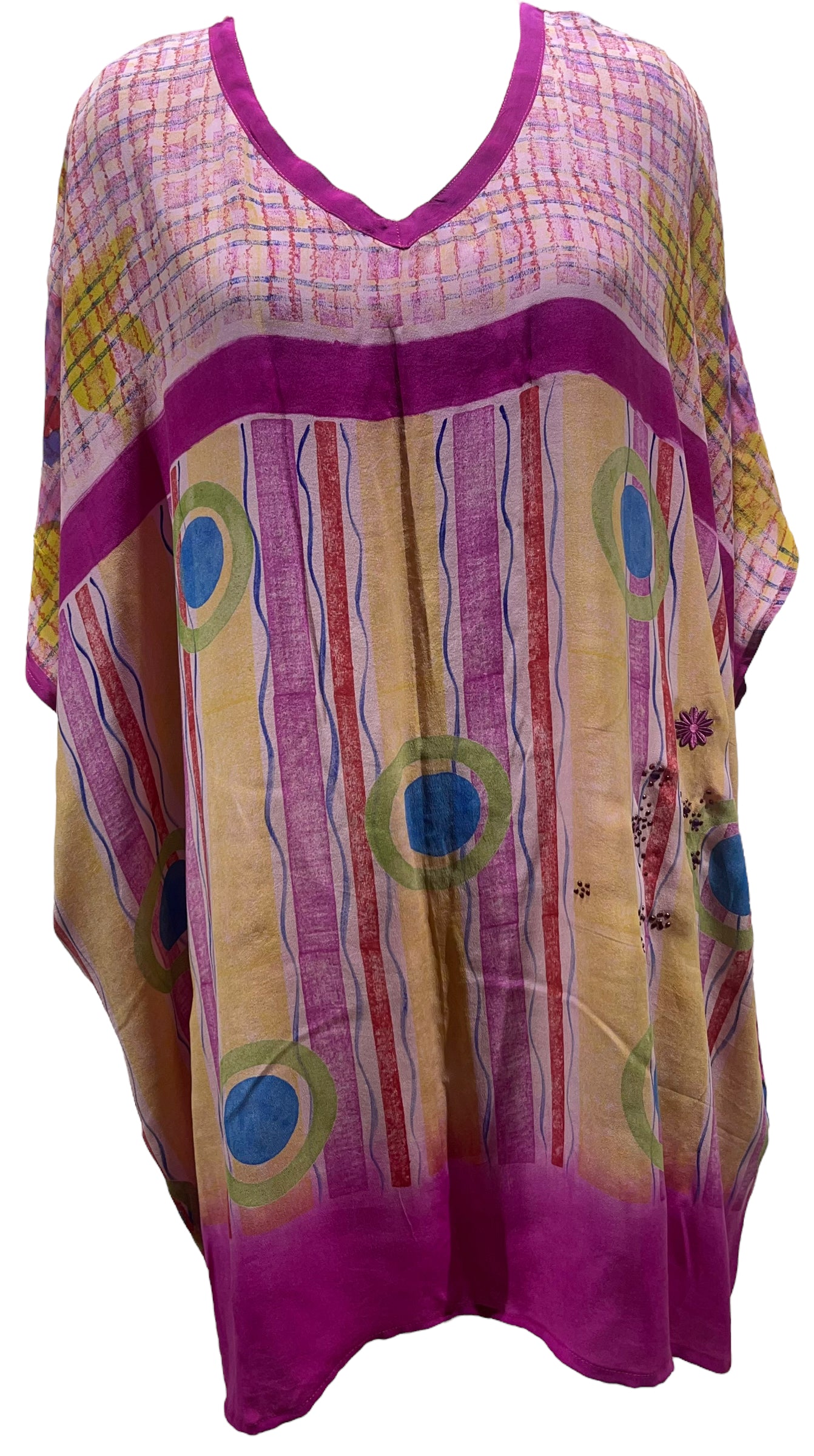 PRC5414 Avatar Pure Silk Short Kaftan Tunic