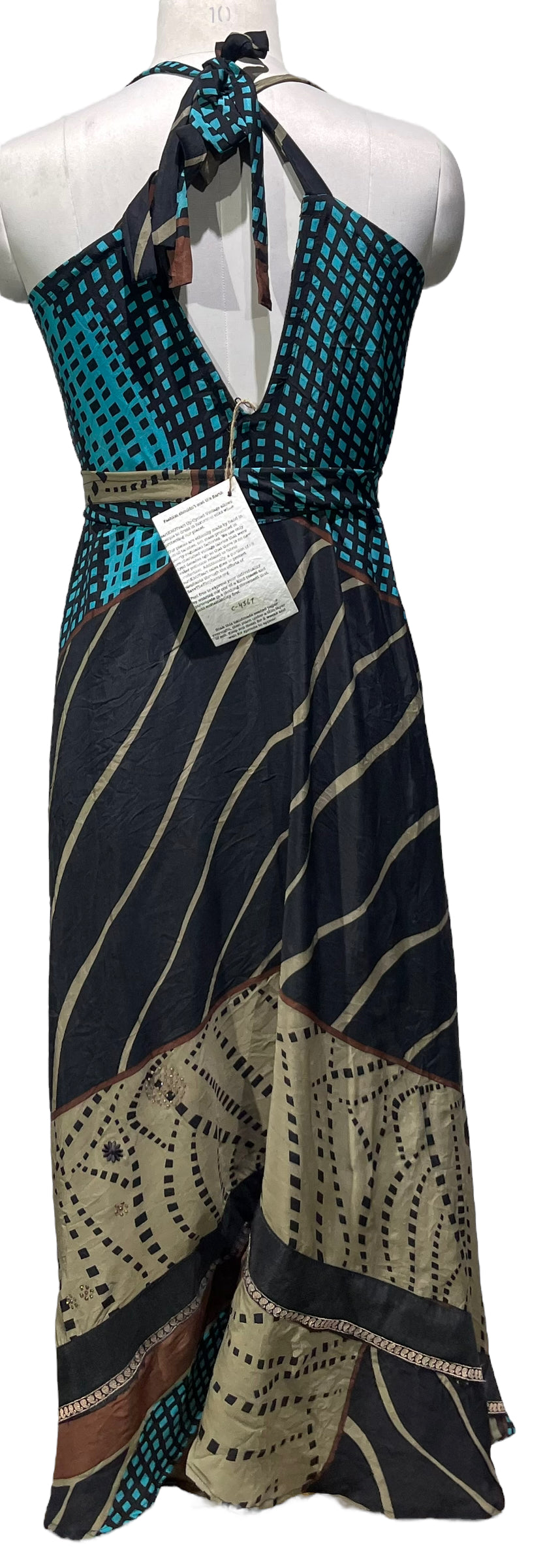 PRC4367 Avatar Pure Silk Maxi Dress with Belt