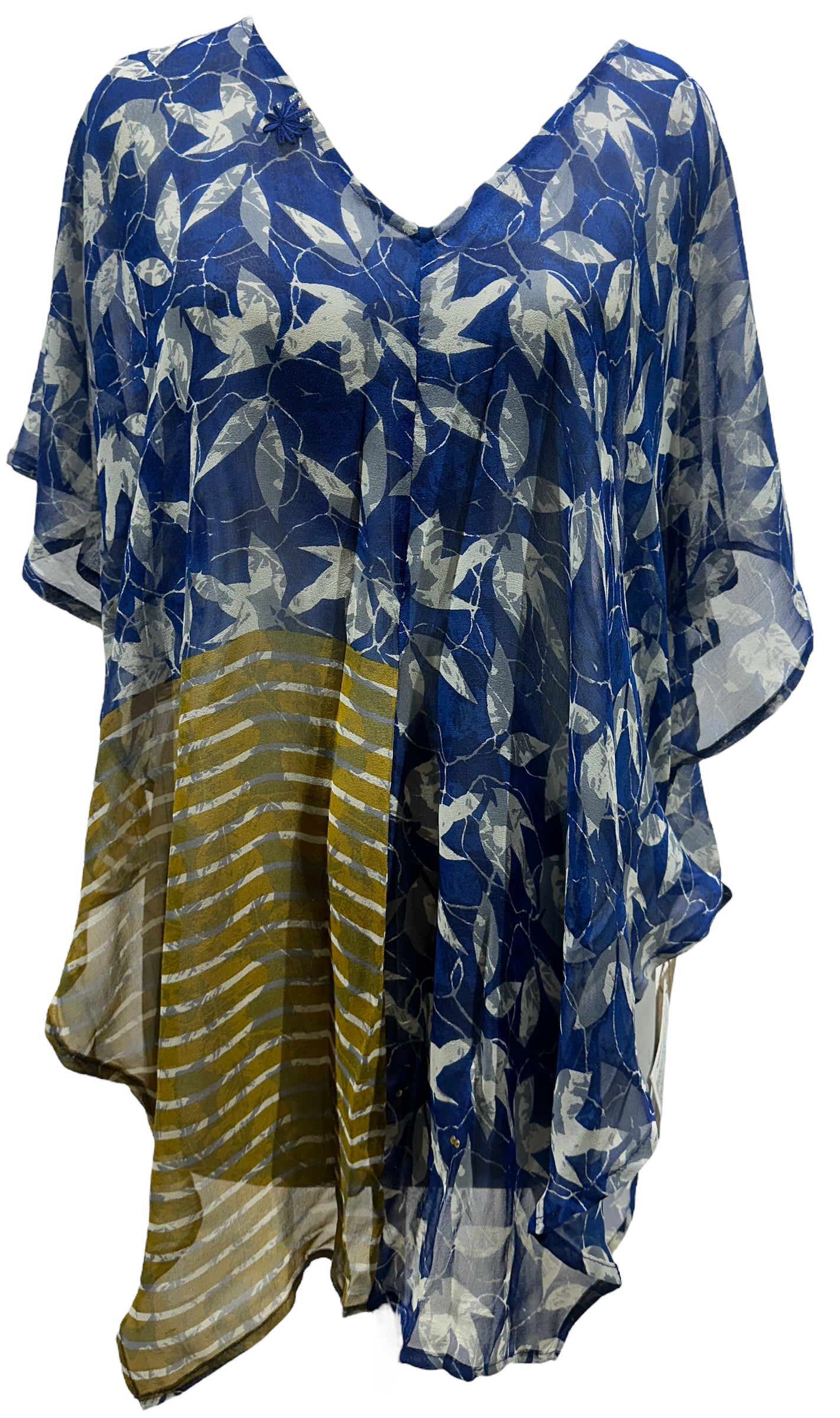 PRG5228 Sheer  Wabi Sabi Pure Silk Waterfall Top