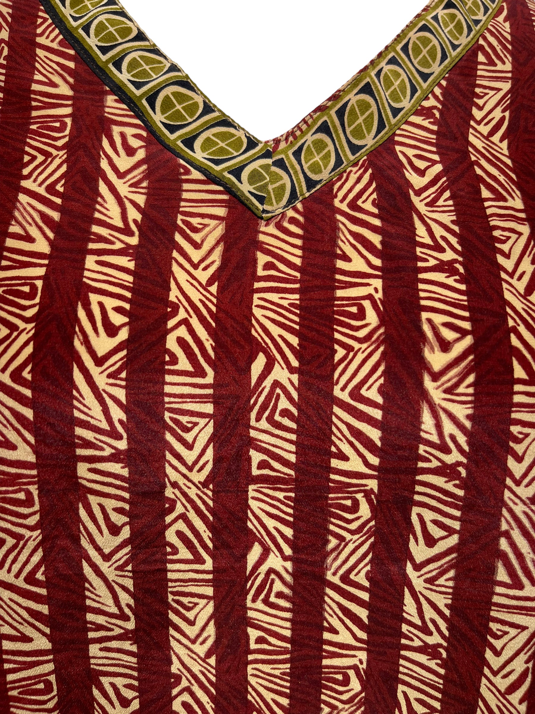 PRC3269 Wabi Sabi Pure Silk Long Tunic with Side Ties