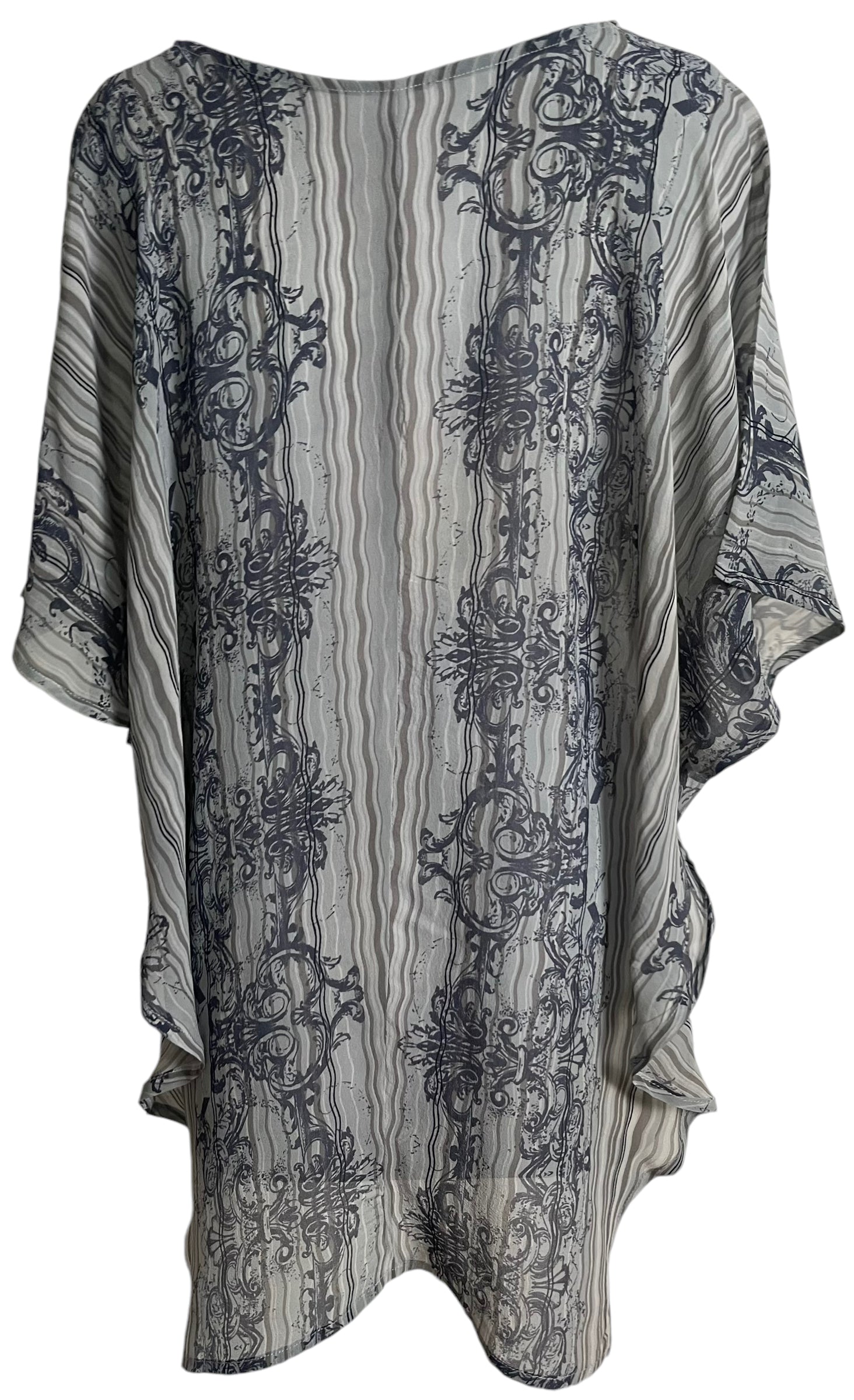 PRG5815 Sheer Wabi Sabi Pure Silk Waterfall Top