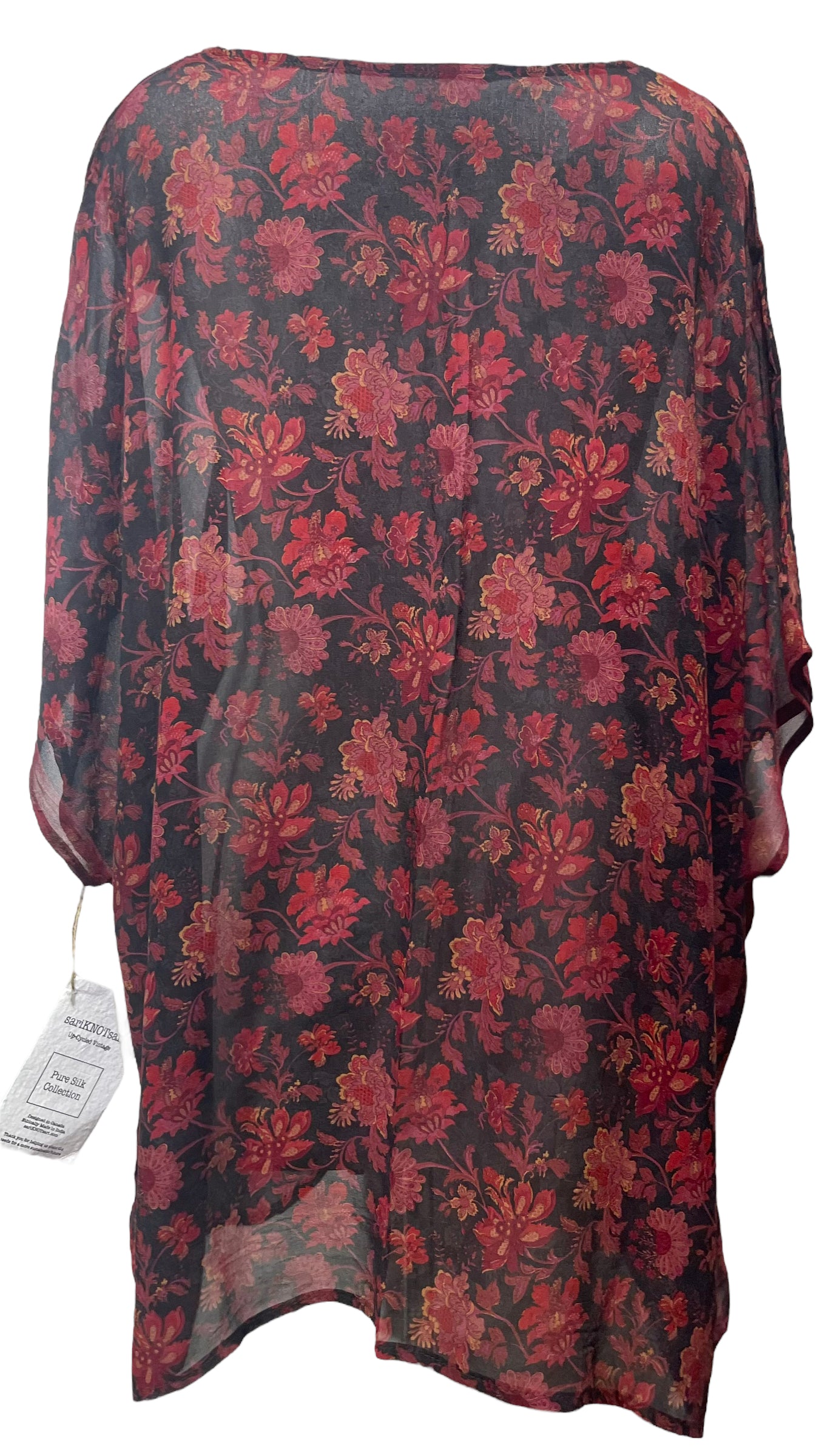 PRG4704 Sheer Avatar Pure Silk Short Kaftan Tunic