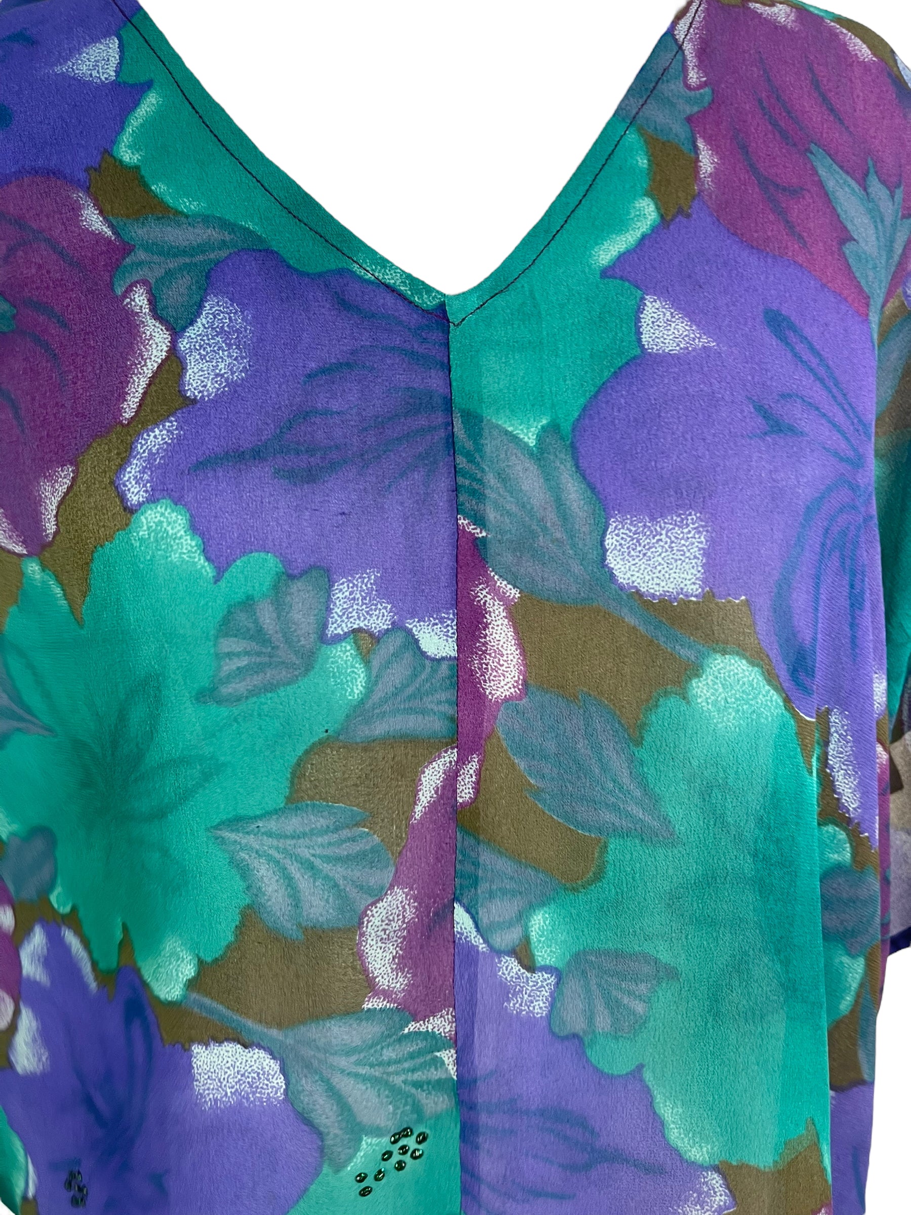 PRG6310 Sheer Avatar Pure Silk Waterfall Top