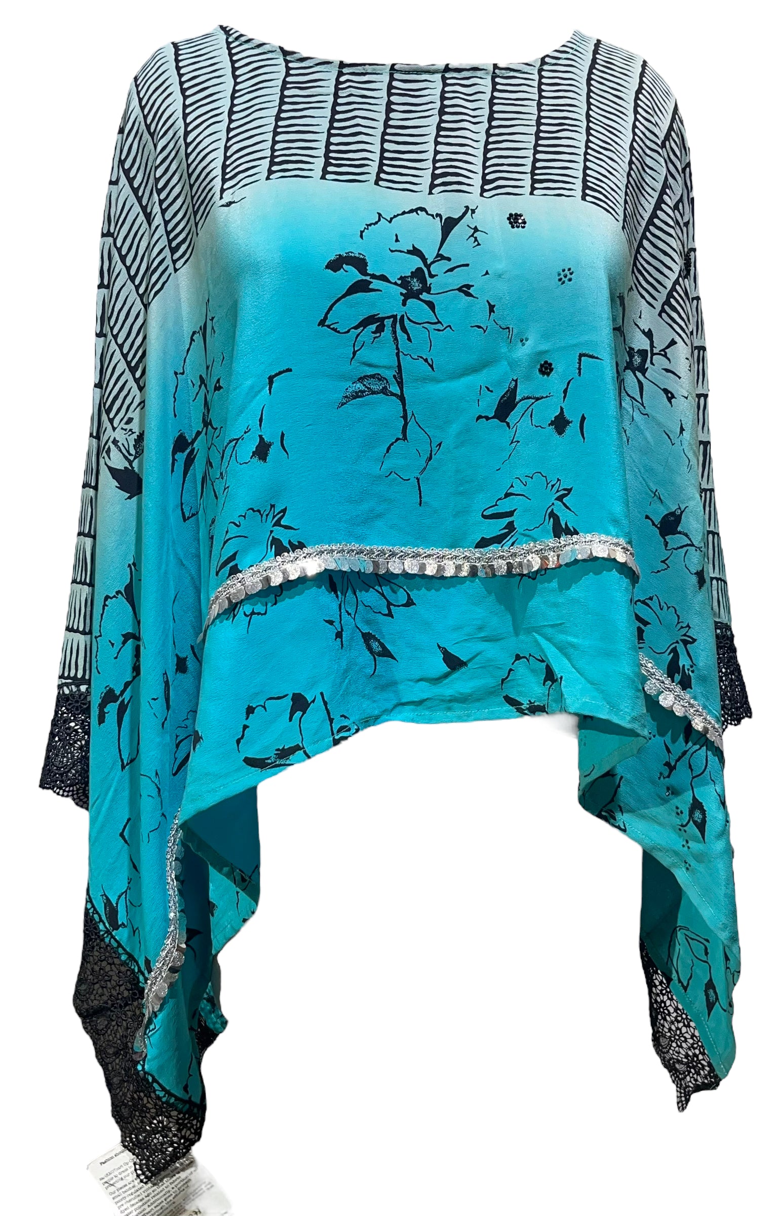 PRC5073 Avatar Pure Silk Capelet Poncho