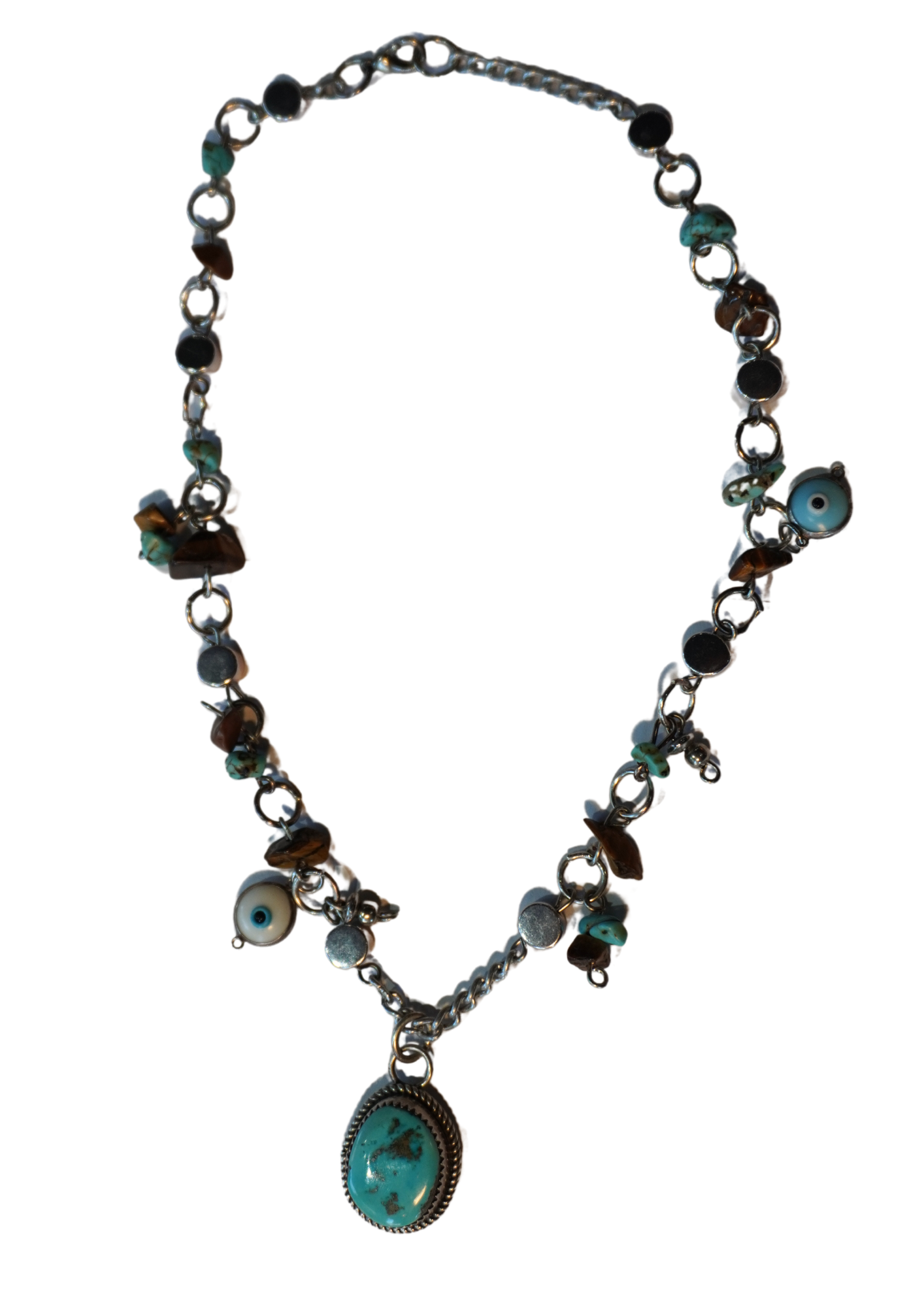 Eye Love Turquoise Upcycled Necklace