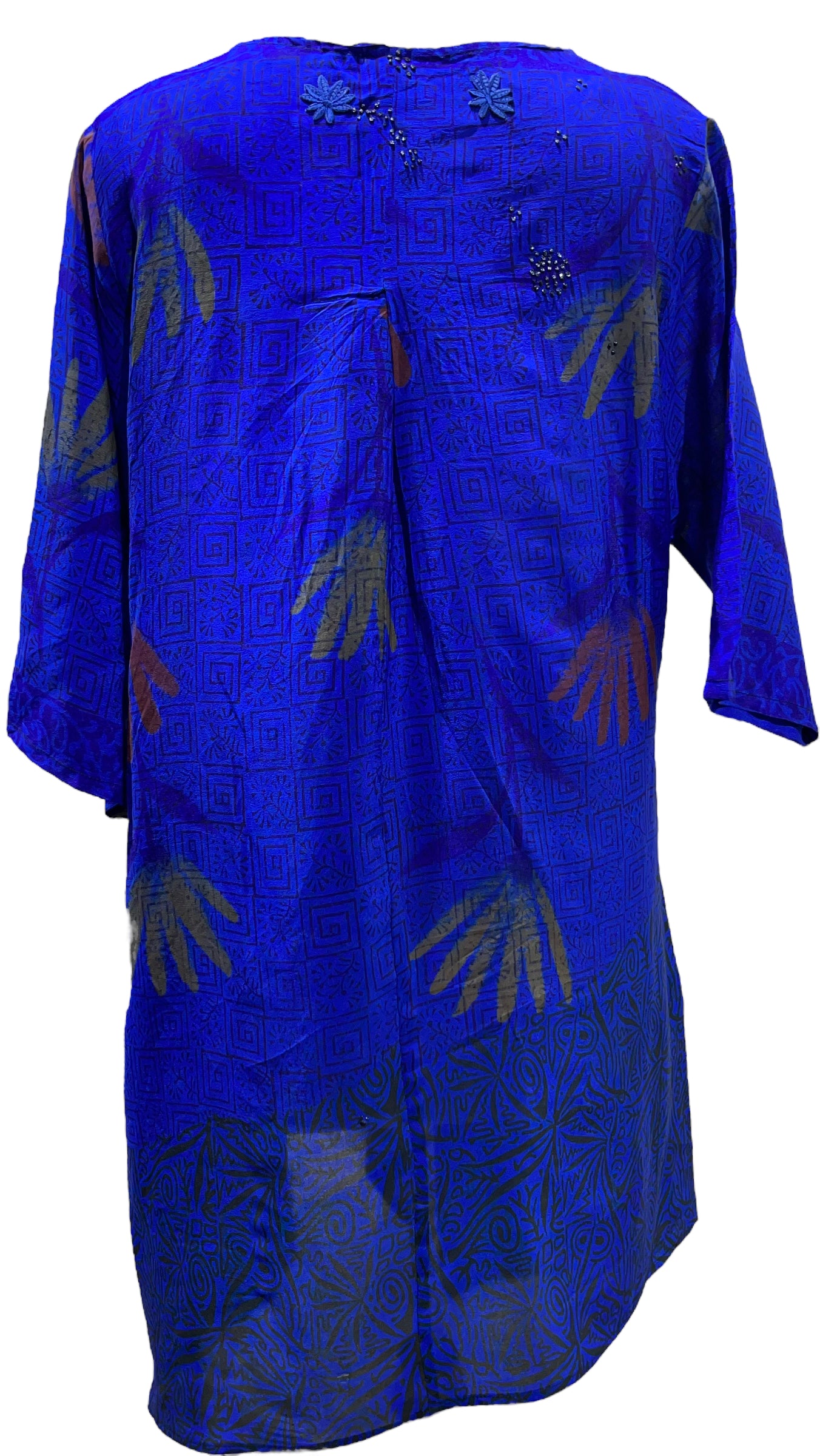 PRC5485 Avatar Pure Silk Self Pocket Tunic Dress