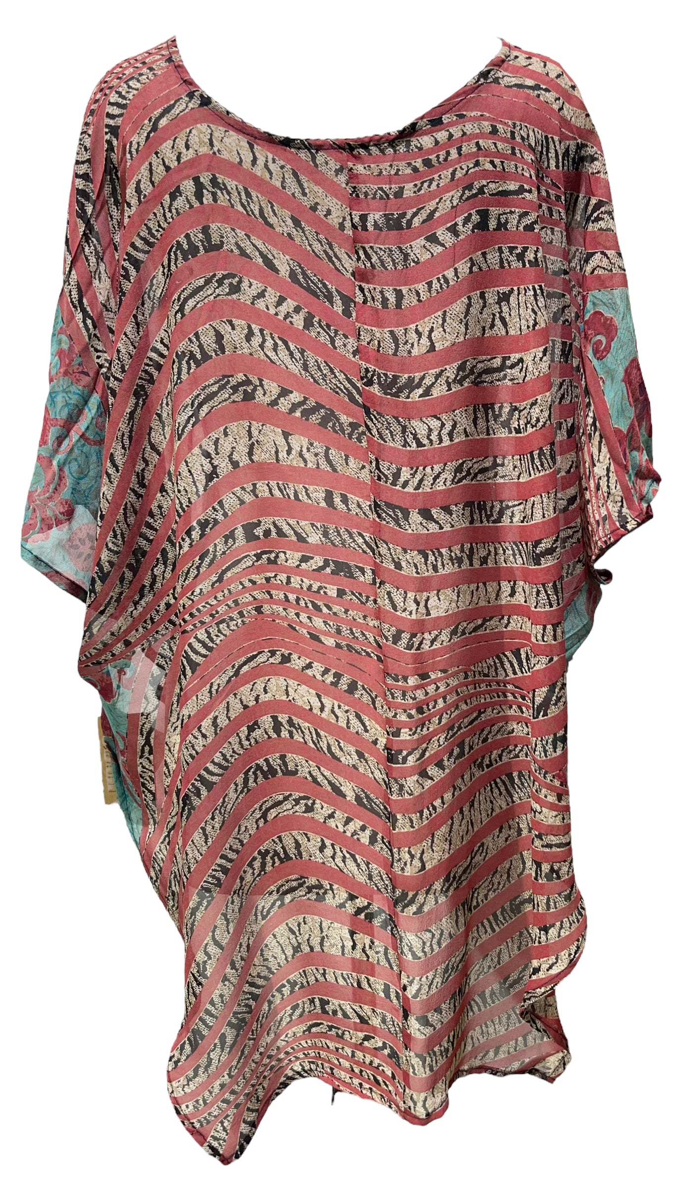 PRG5174 Sheer  Wabi Sabi Pure Silk Waterfall Top