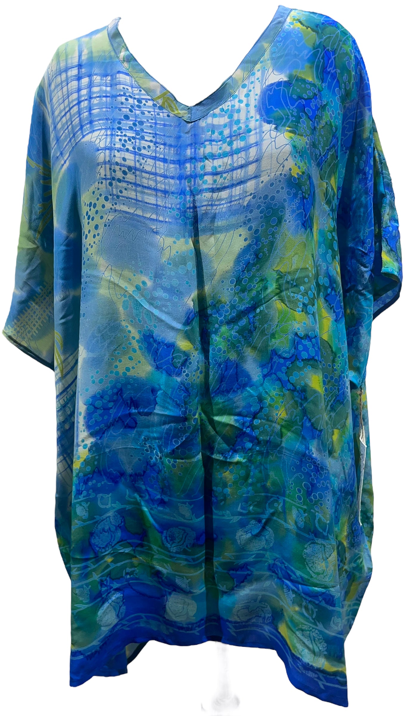 PRC5406 Avatar Pure Silk Short Kaftan Tunic