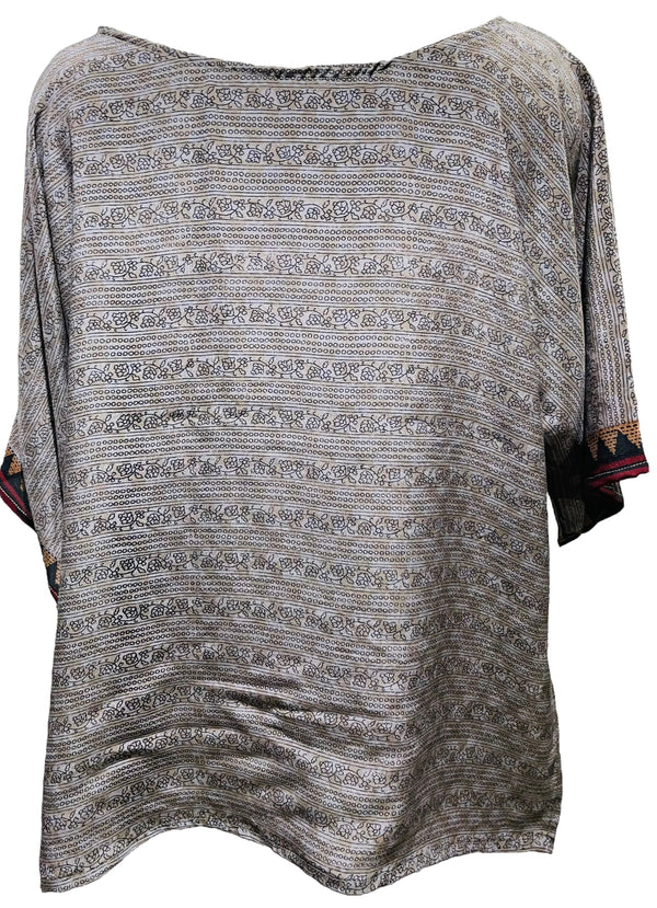 PRC3828  Nirvana Pure Silk Side Slit Top