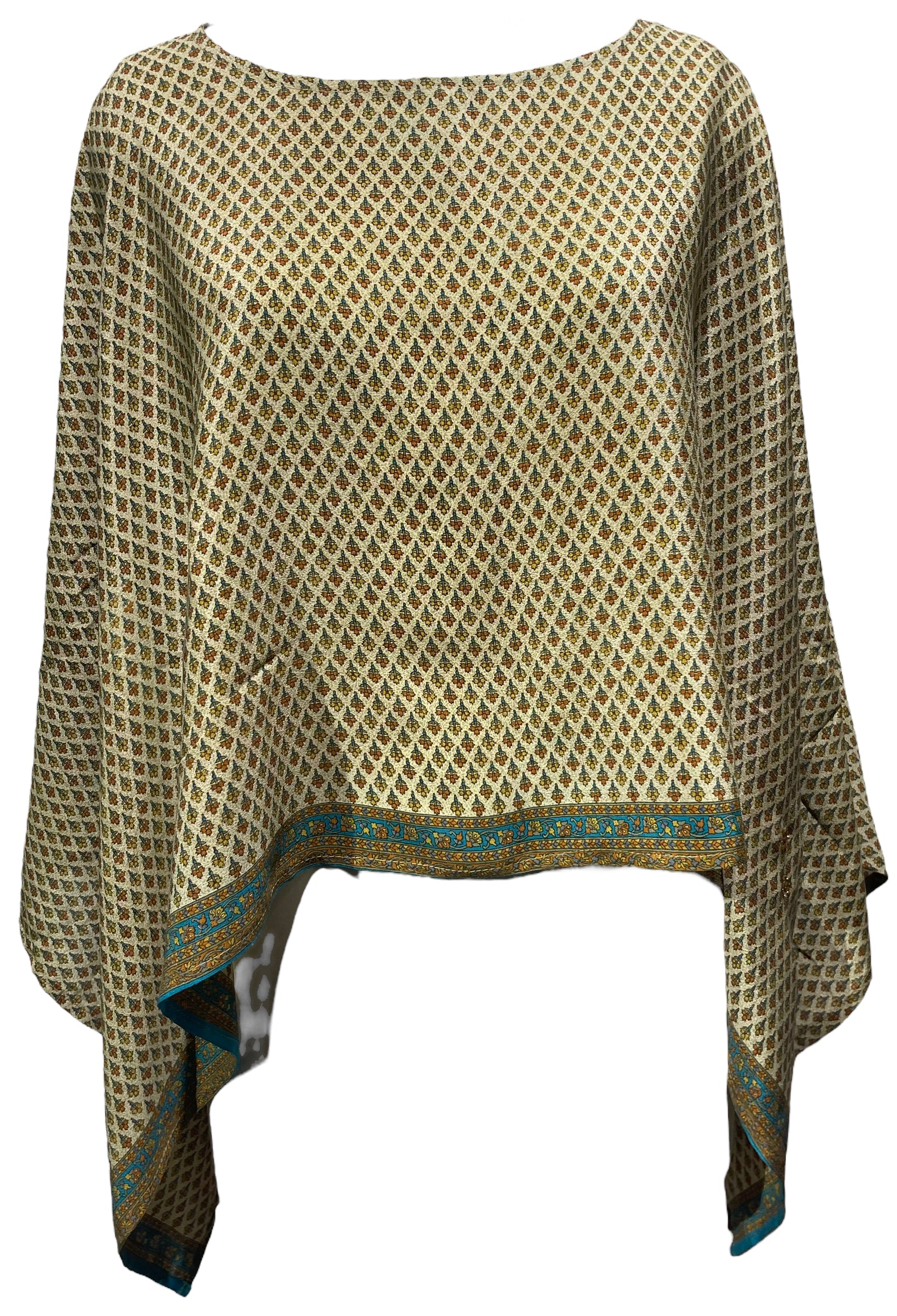 PRC4757 Avatar Pure Silk Capelet Poncho