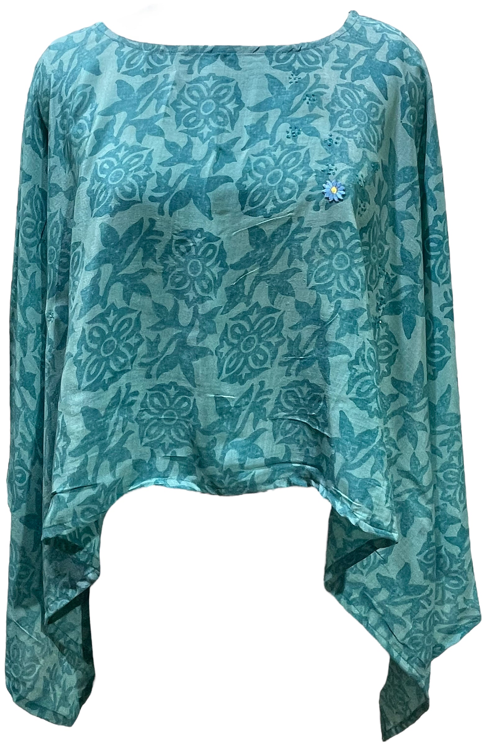 PRC5678 Pure Silk Wabi Sabi Capelet Poncho