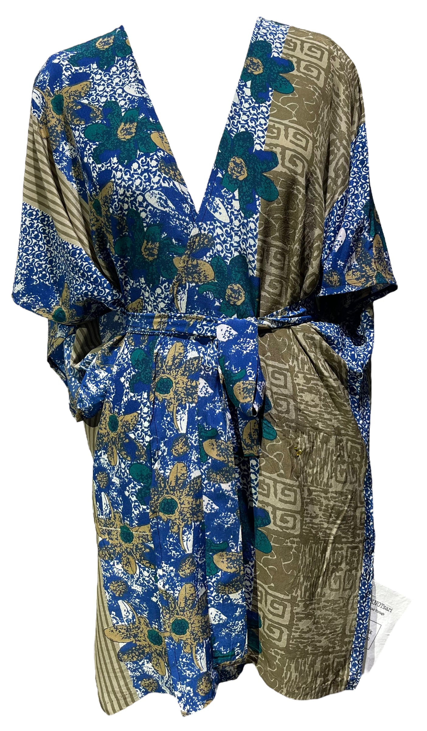 PRC4878 Avatar Pure Silk Kimono-Sleeved Jacket with Belt