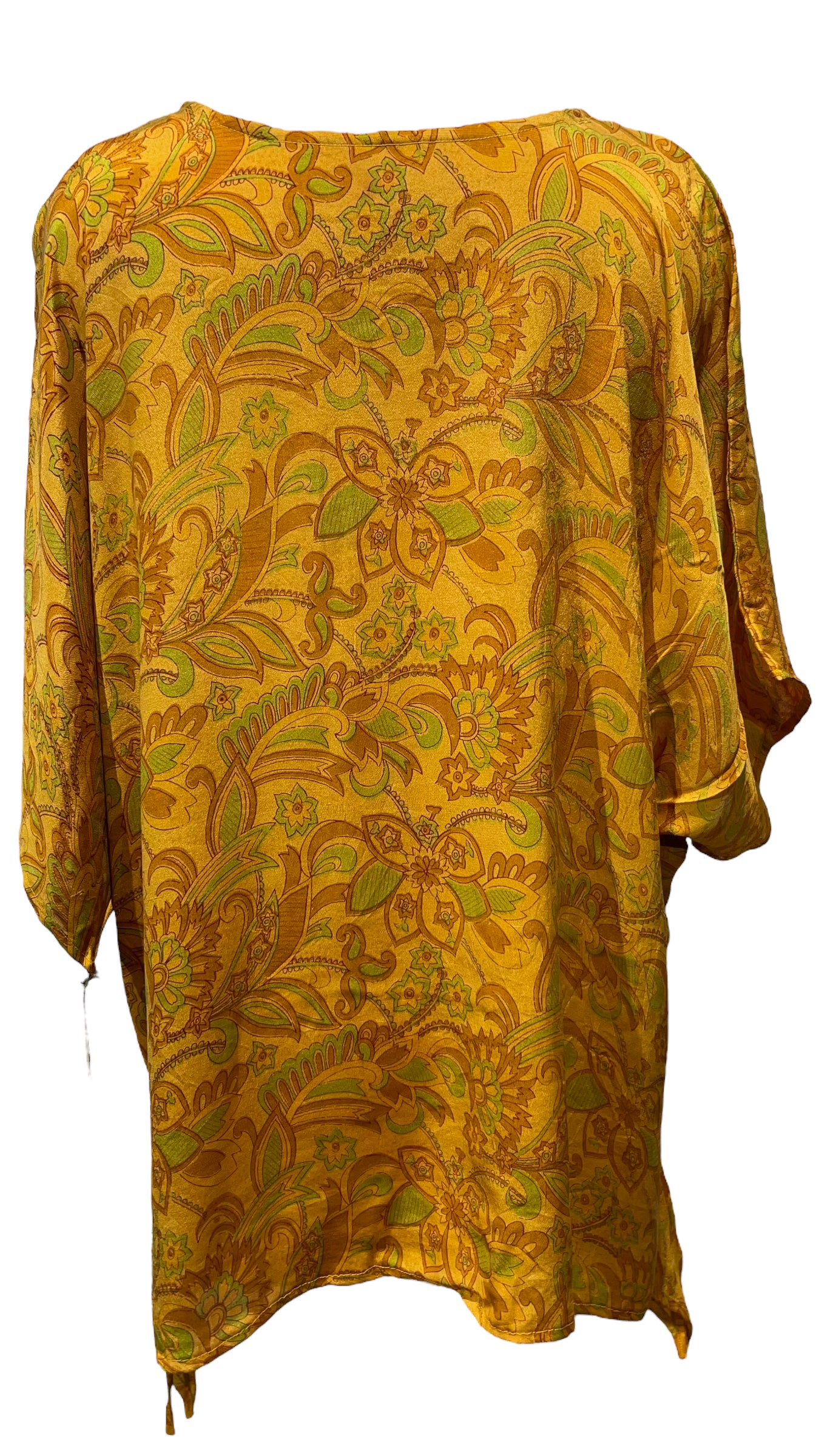 PRC3750 Avatar Pure Silk Long Tunic with Side Ties
