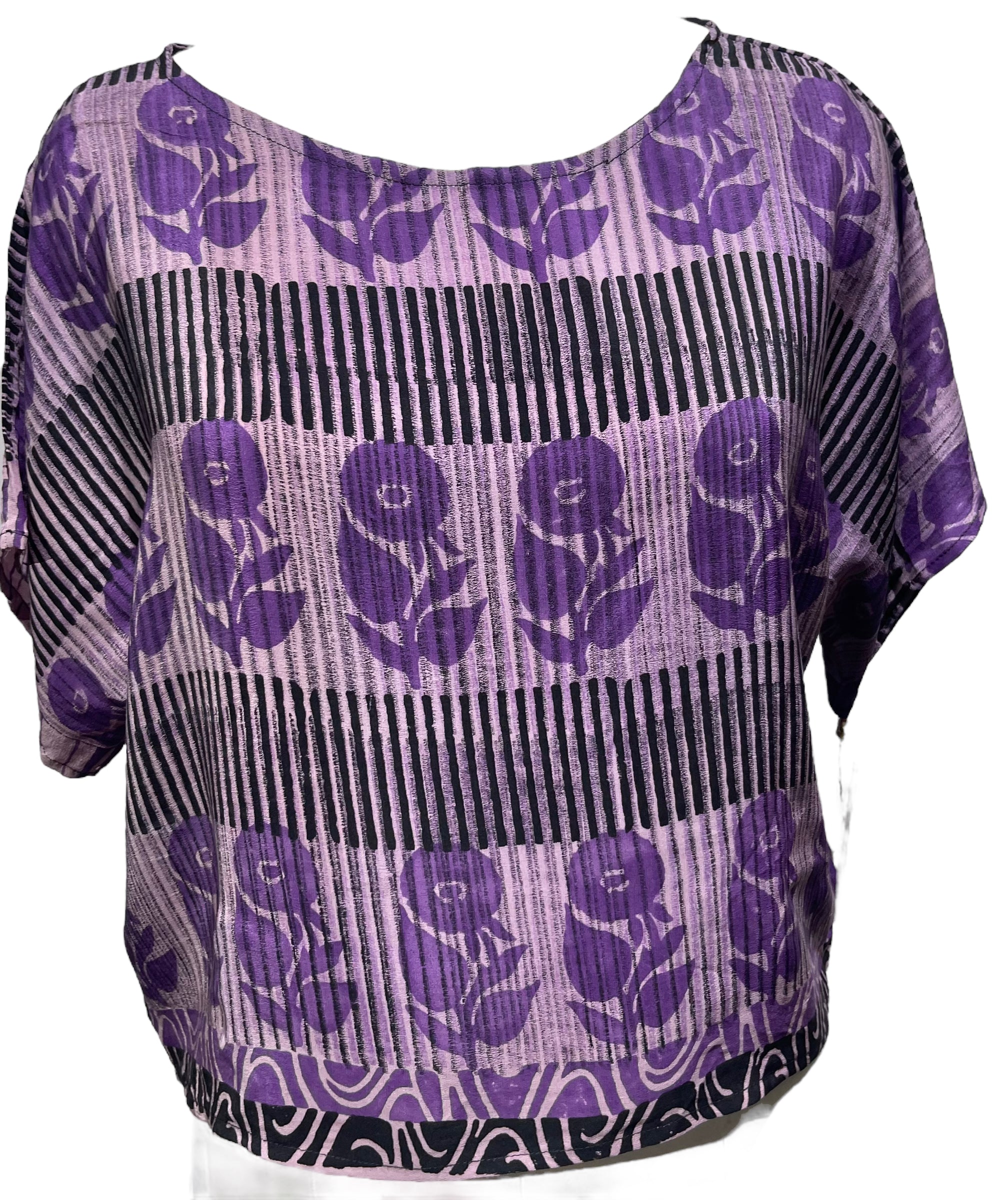 PRC4222  Wabi Sabi Pure Silk Boxy Top