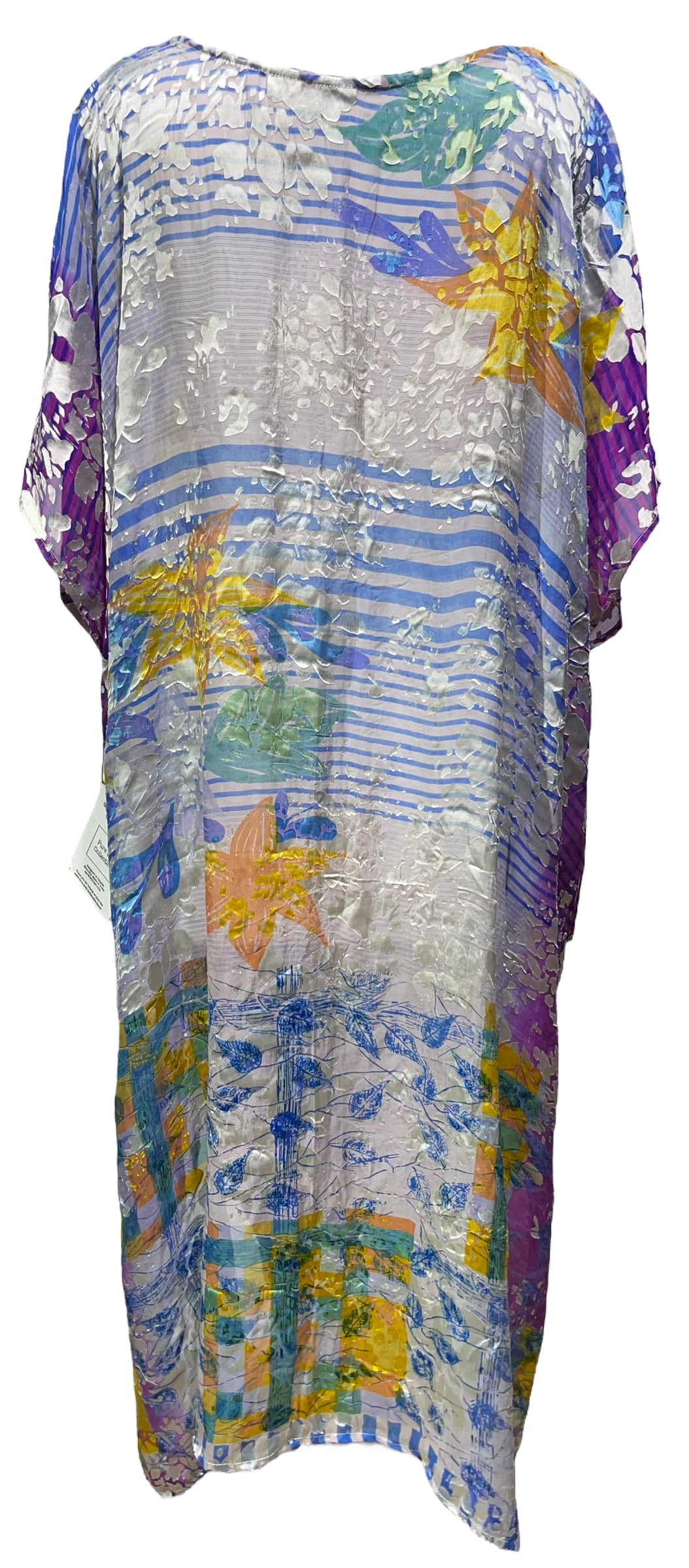 PRG4618 Sheer Wabi Sabi  Pure Silk Maxi Kaftan