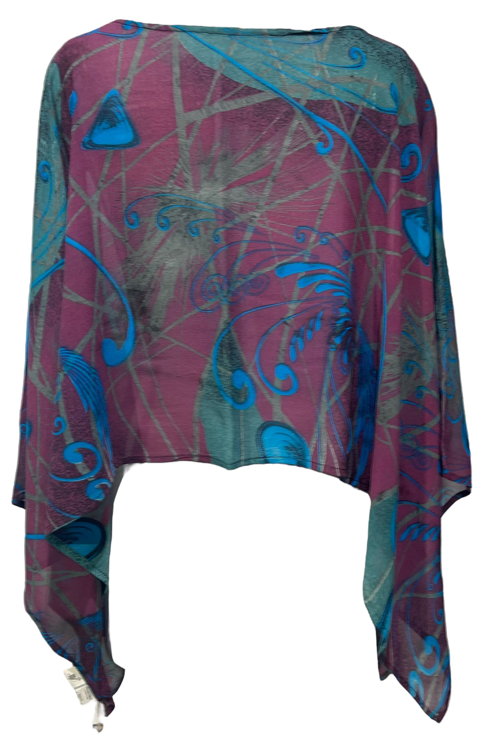 PRG4040 Sheer Avatar Pure Silk Capelet Poncho