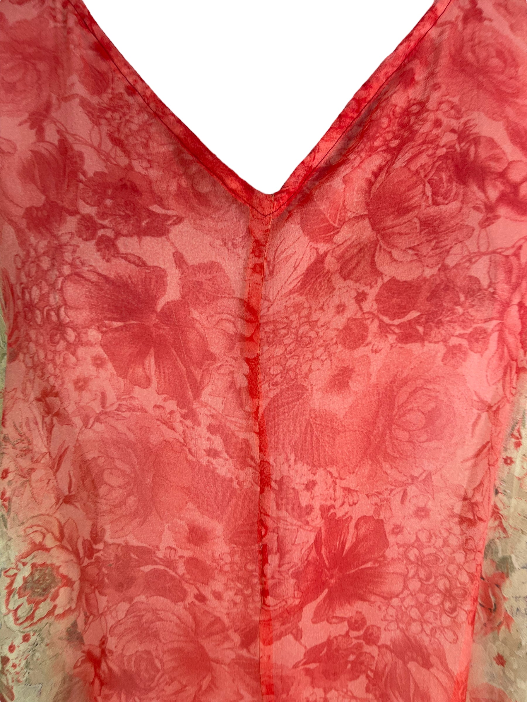 PRG6523 Sheer Avatar Pure Silk Waterfall Top