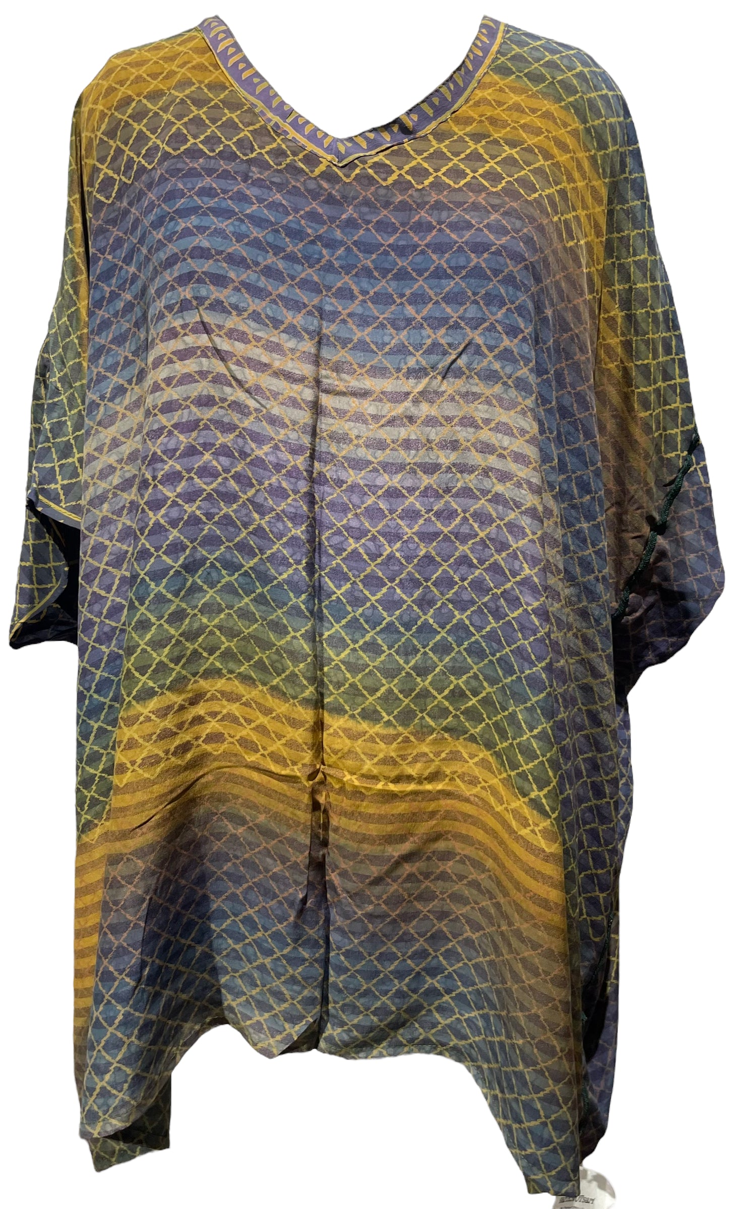 PRC5025 Avatar Pure Silk Short Kaftan Tunic