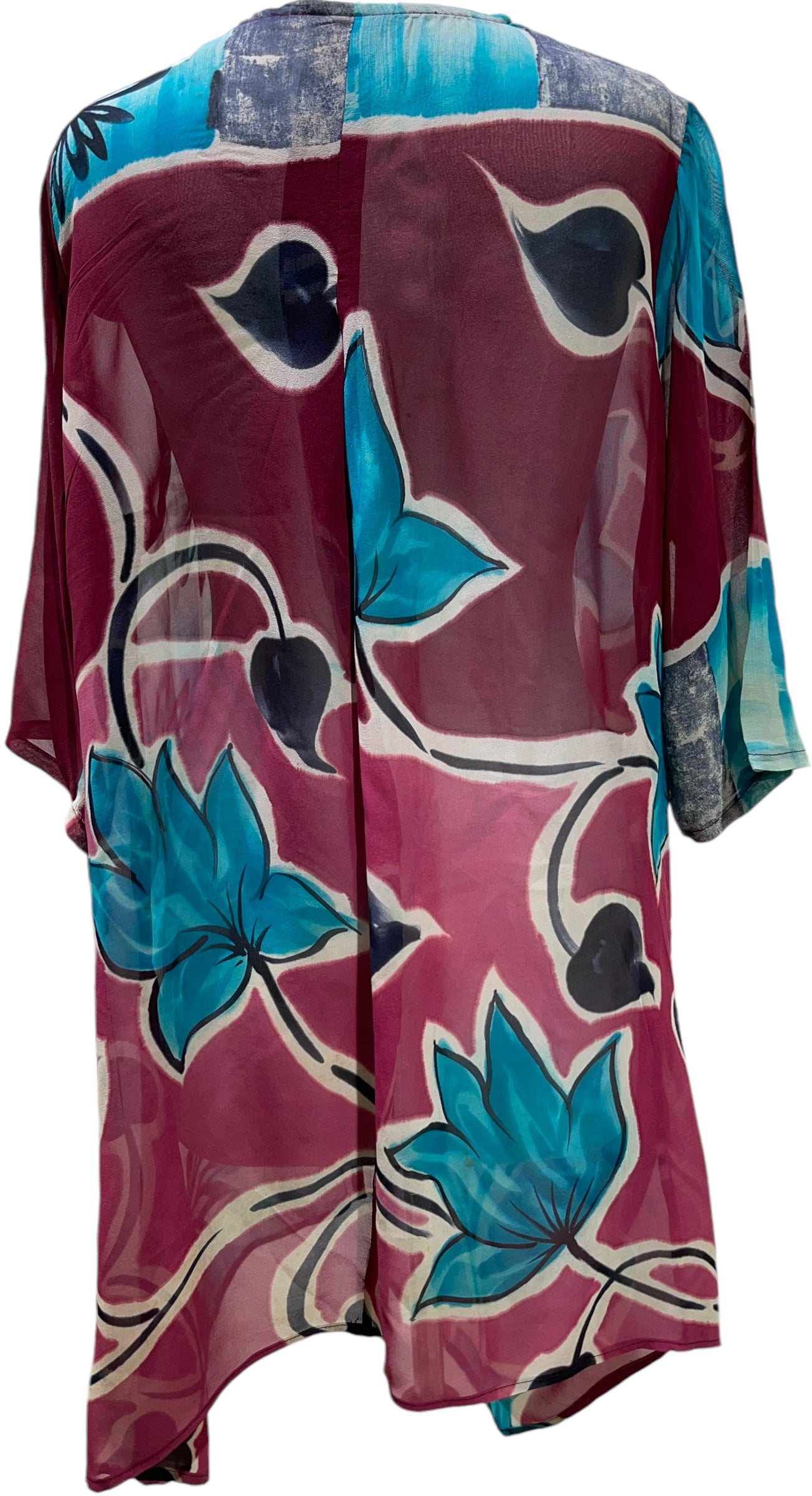 PRG5502 Sheer Wabi Sabi Pure Silk Self Pocket Tunic Dress