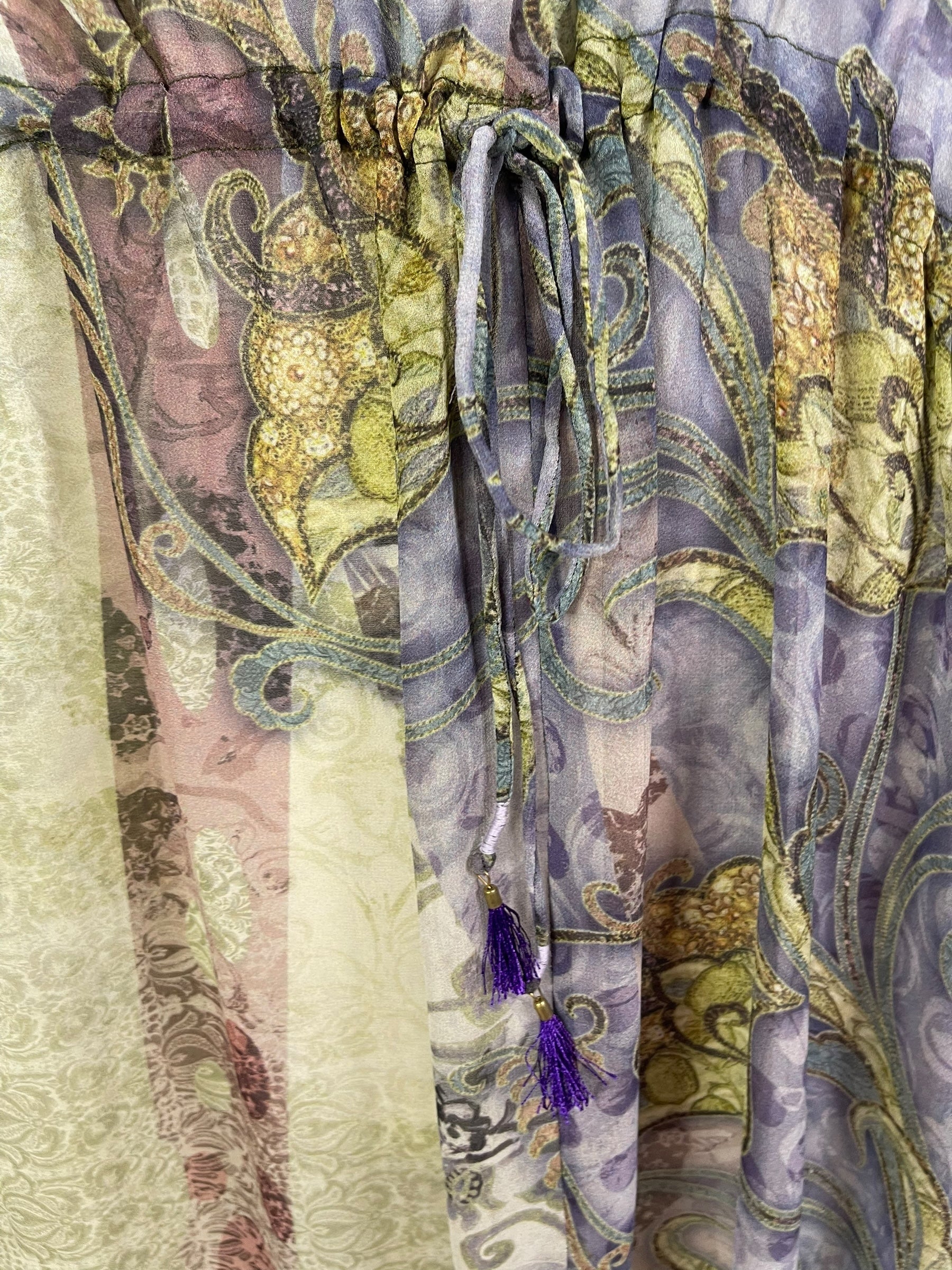 PRG6786 Sheer Avatar Pure Silk Maxi Kaftan